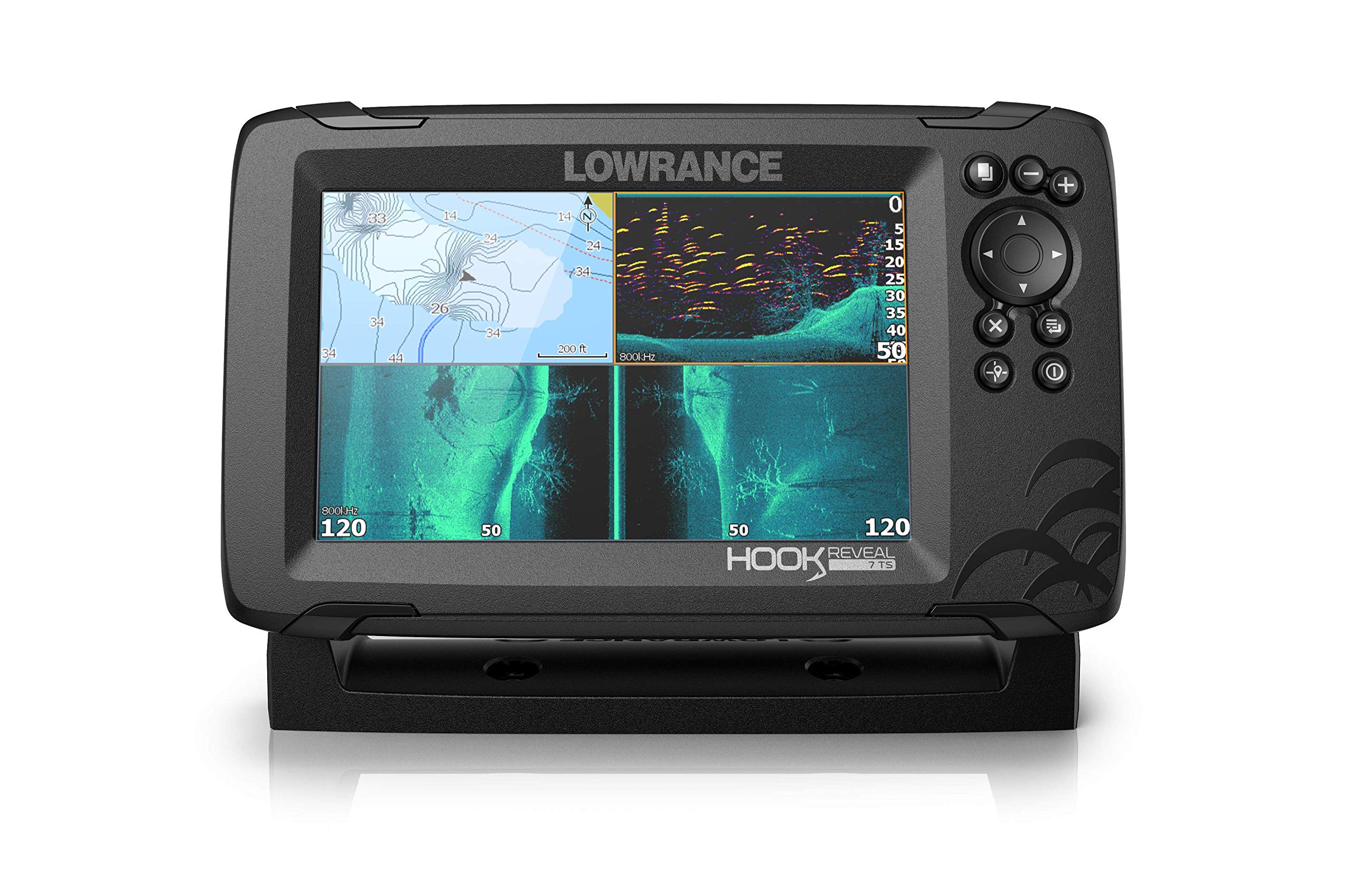 Lowrance HOOK Reveal 7 TripleShot - 7インチ 魚群探知機 TripleShotトランスデューサー付き プリロー..