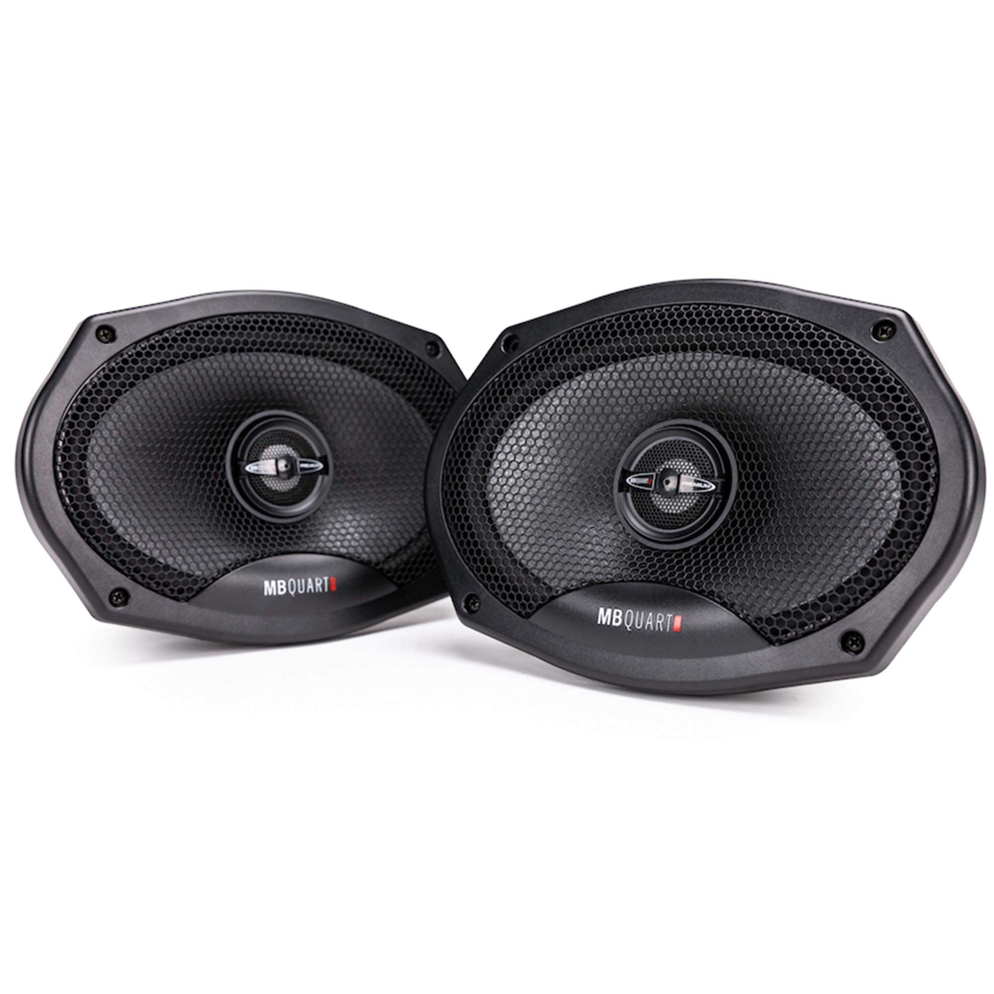 MB Quart PK1-169 プレミアムカースピーカー(ブラック、ペア) ? 6x9インチ 同軸スピーカーシステム 220ワット 2ウェイカーオーディオ 4OHMS (グリル付属)