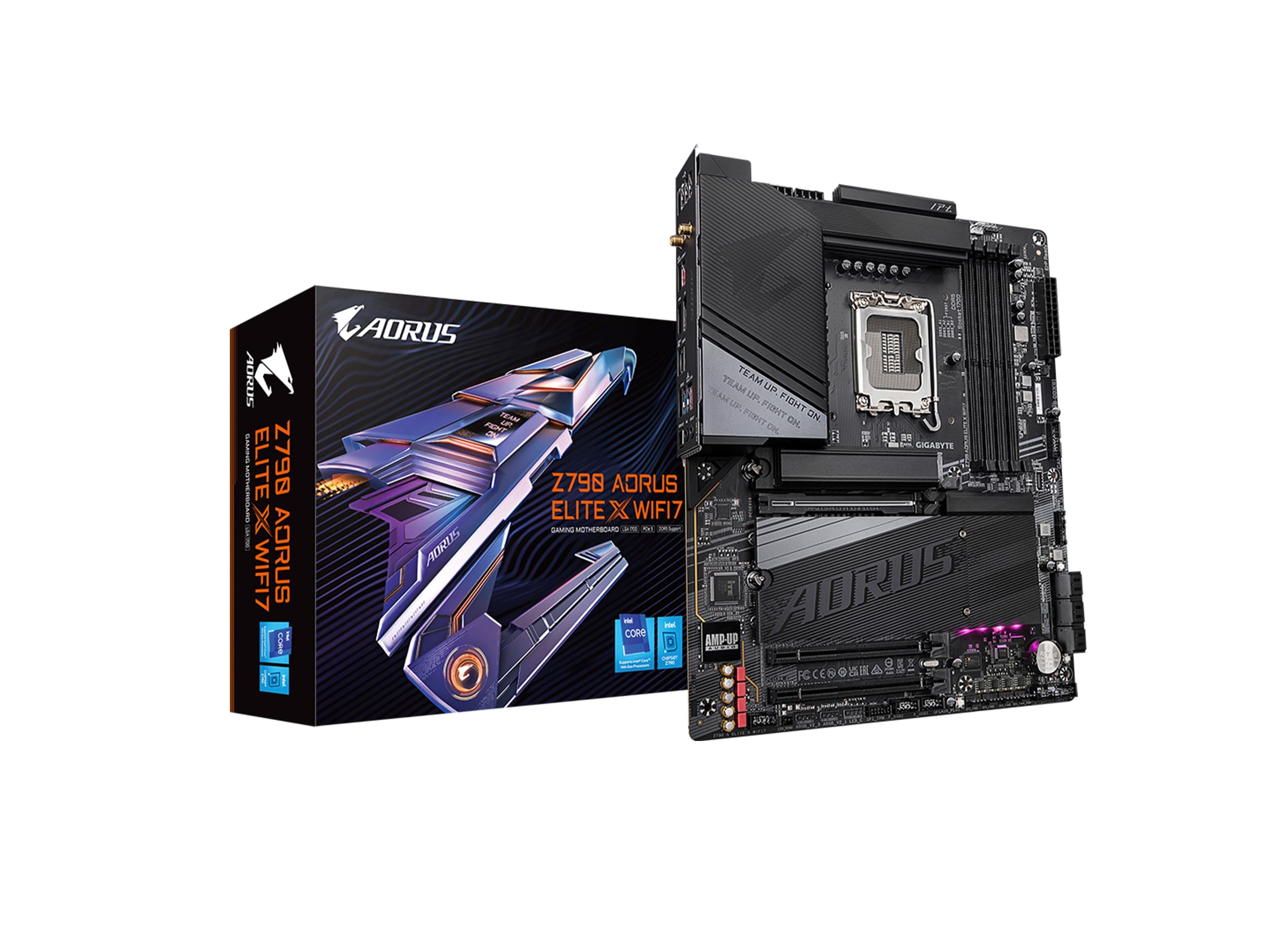GIGABYTE Z790 AORUS Elite X WIFI7 (LGA 1700/ Intel/ Z790 X/ATX/ DDR5/ 4* M.2/ PCIe 5.0/ USB 3.2 Type-C/Wi-Fi 7/2.5GbE LAN/Q-Flash Plus/EZ-Latch Plus/マザーボード)。