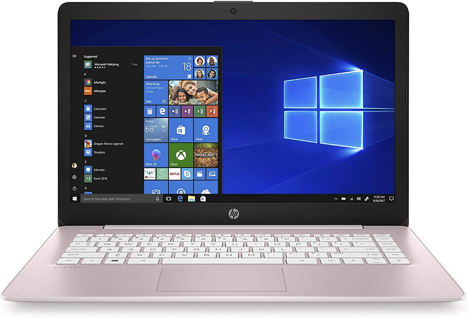 HP Stream 14インチ HD タッチスクリーン ノートパソコン Intel Celeron N4000 4 GB RAM 64 GB eMMC Wi..