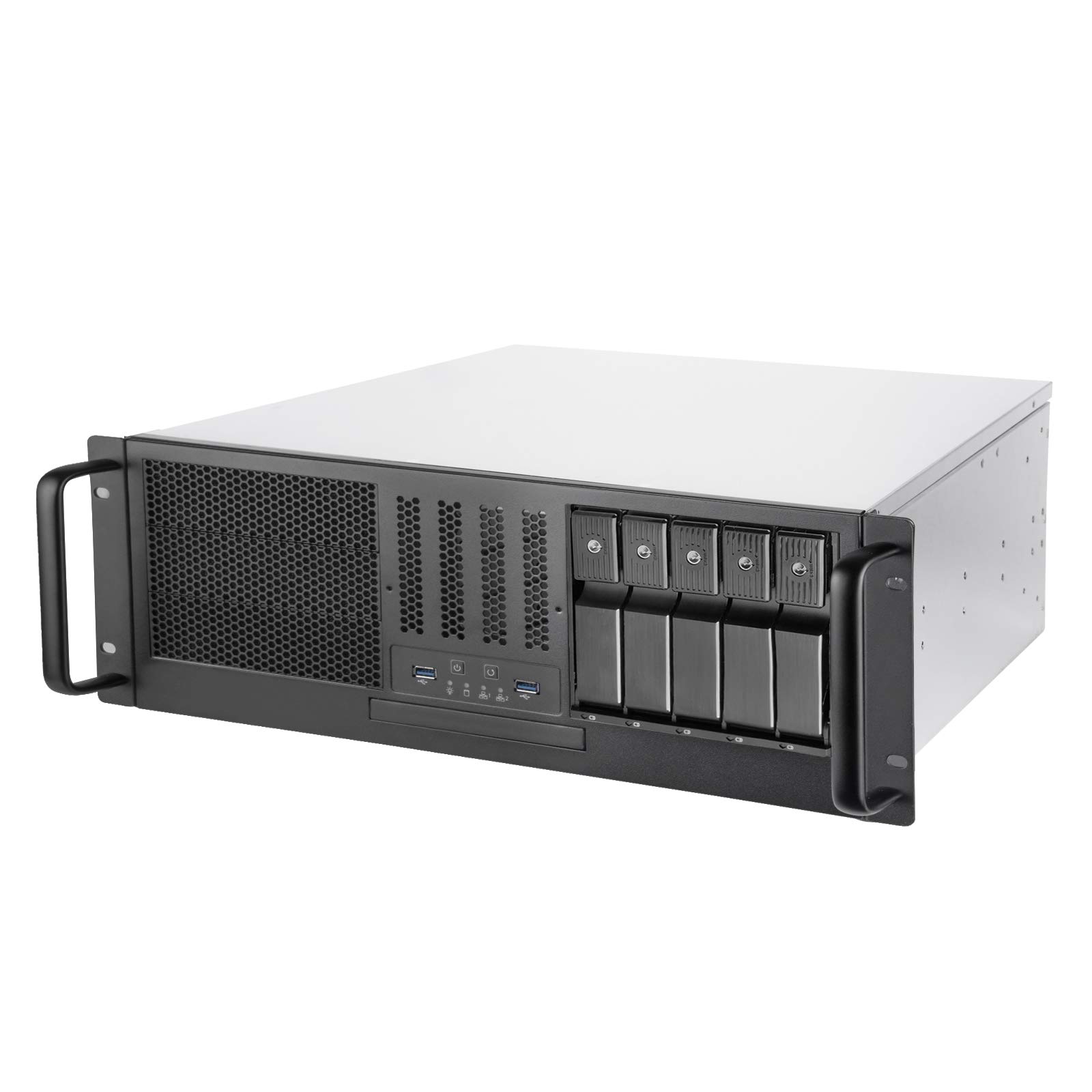Silverstone Technology RM41-H08 4U ��å��ޥ���ȥ����С������� 5 x 3.5 �ۥåȥ���åײ�ǽ�٥��� 3 x 5.25�٥� USB 3.1 Gen 1 (SST-RM41-H08)