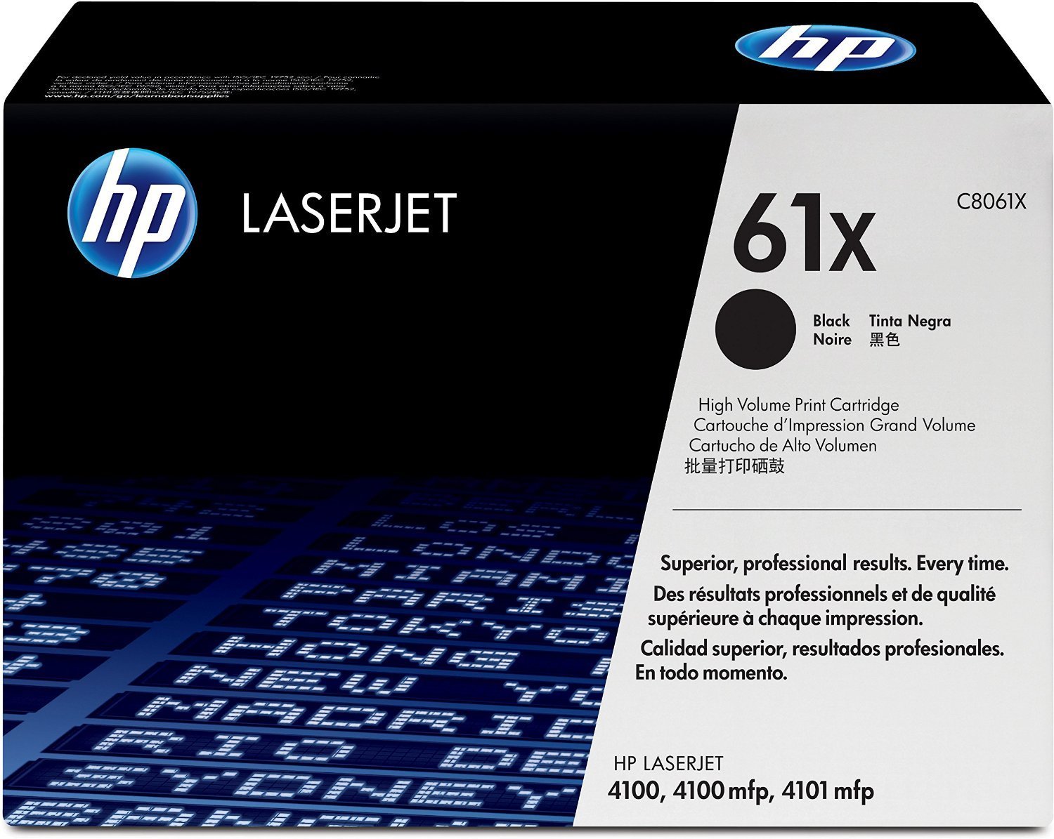 HP 61X HY BLK ORGL LASERJET TONER CART