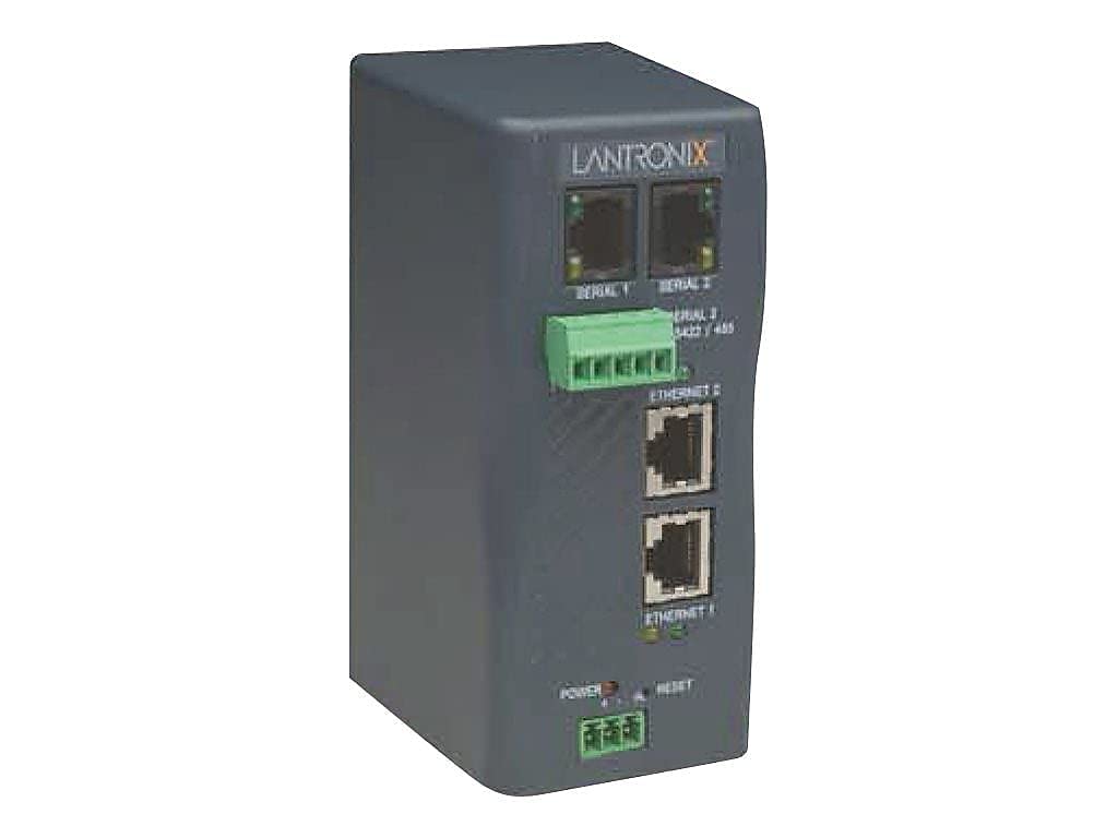 Lantronix Industrial Device Server XPress DR+ - Device server - 2 ports - 10Mb LAN 100Mb LAN RS-232 RS-422 RS-485 