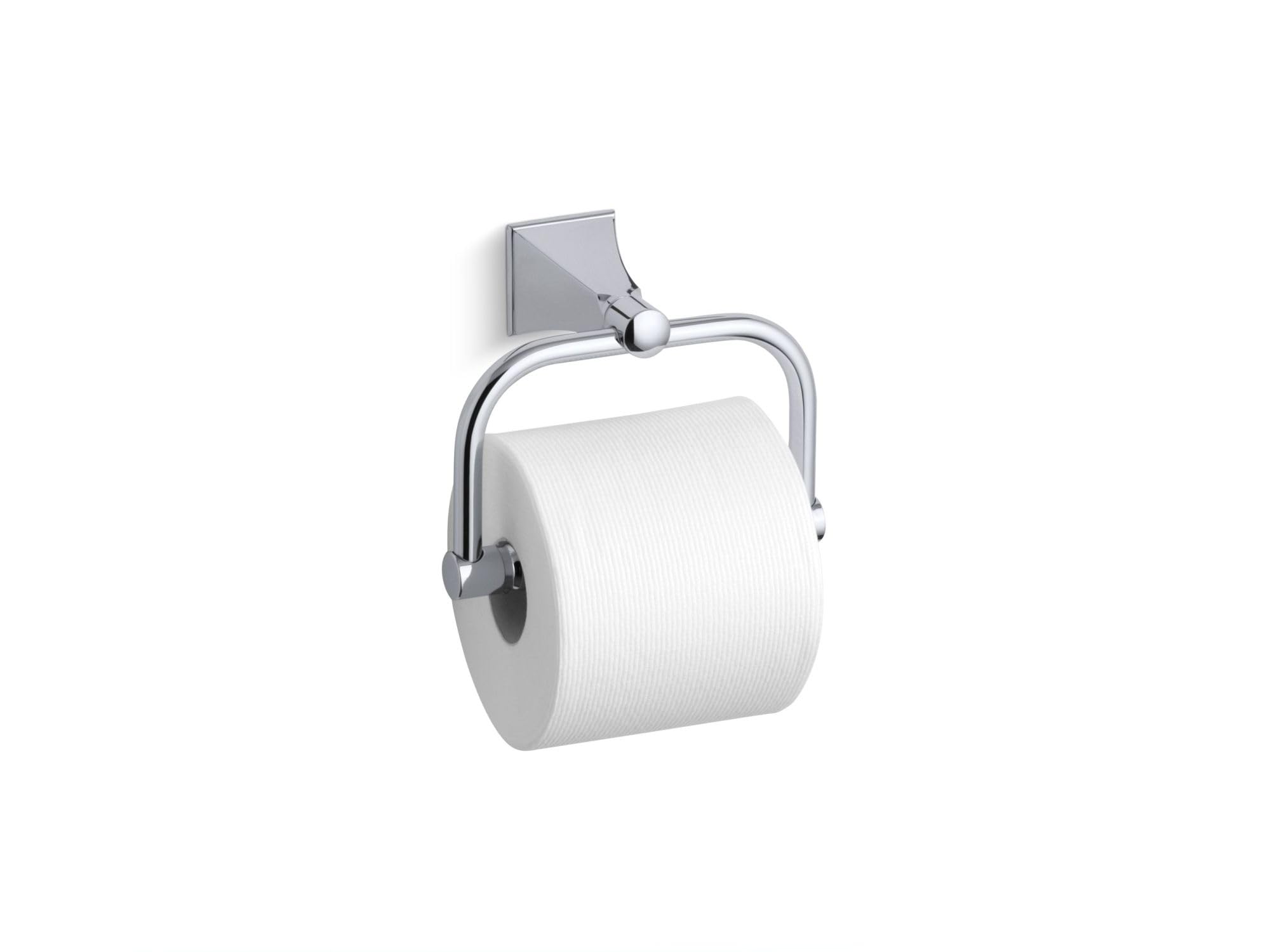 (Polished Chrome) - KOHLER K-490-CP Memoirs Toilet Tissue Holder with Stately Design Polished Ch..