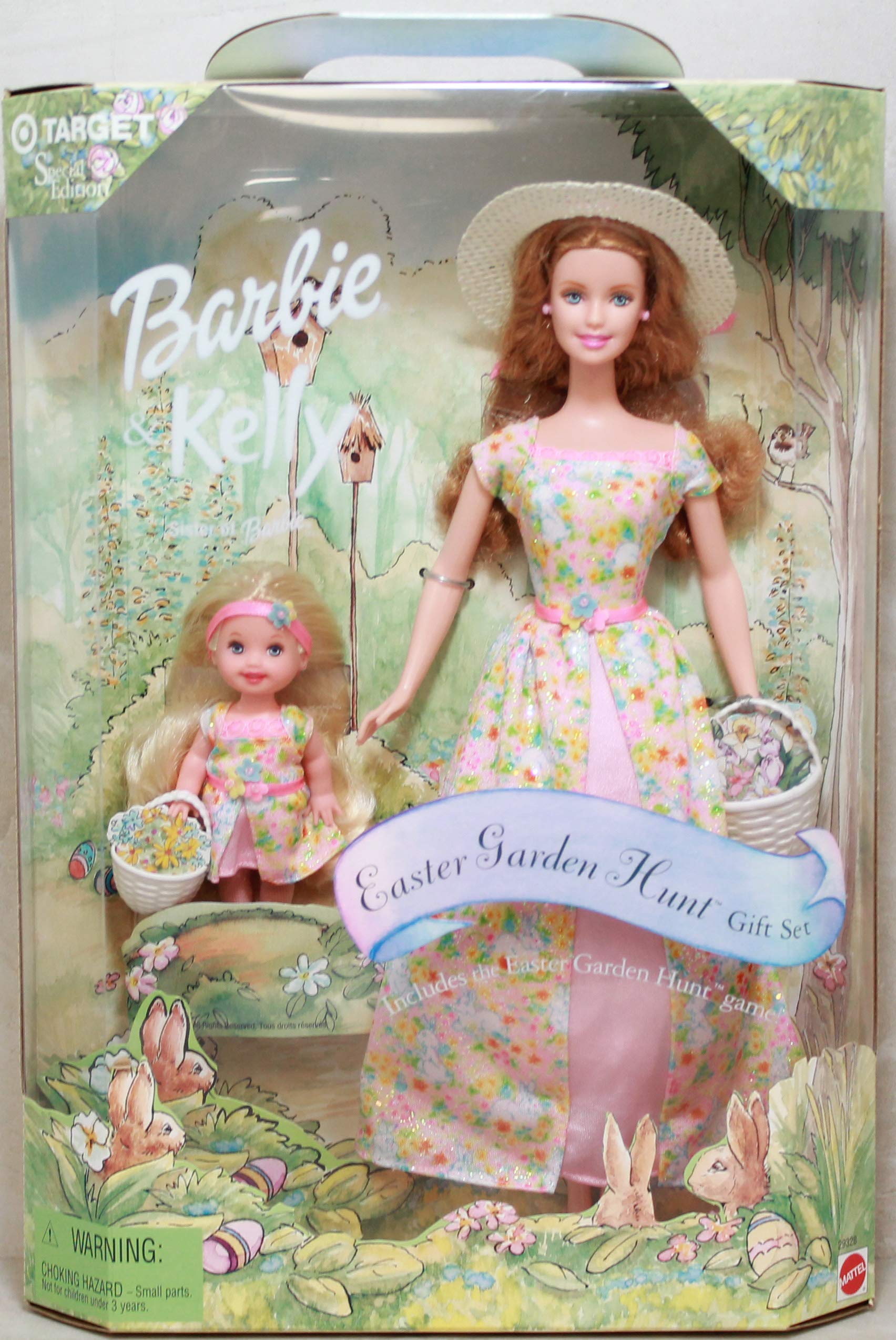 Special Edition Barbie & Kelly Easter Garden Hunt Gift Set 12 and 4 Figure inclu...