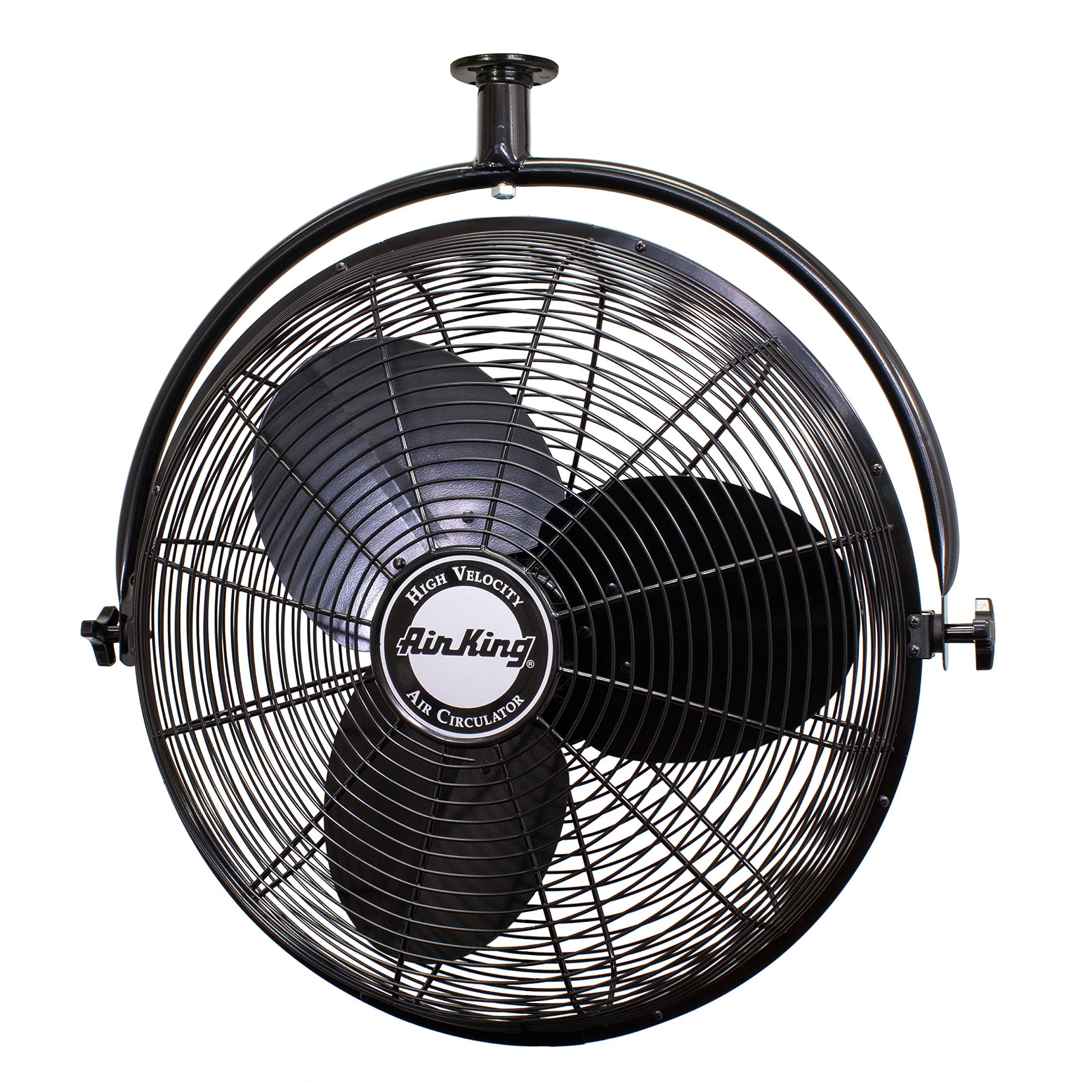 RICOH - Air King 9320 20-Inch 1/6-Horsepower Industrial Grade Ceiling Mount Fan with 3 670-CFM Black Finish by Air King