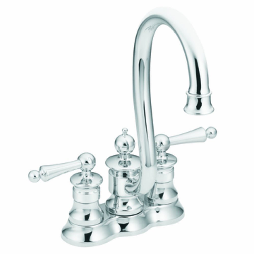 Moen s612 Waterhill 2ハンドル高円弧バー蛇口、クロム