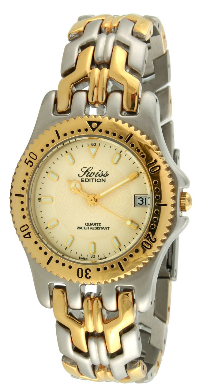 Swiss Edition��󥺹��2�ĥȡ���23 K������ɥ�å�&����С��֥쥹��åȥ��ݡ���Bezel Dress Watch se3600-m