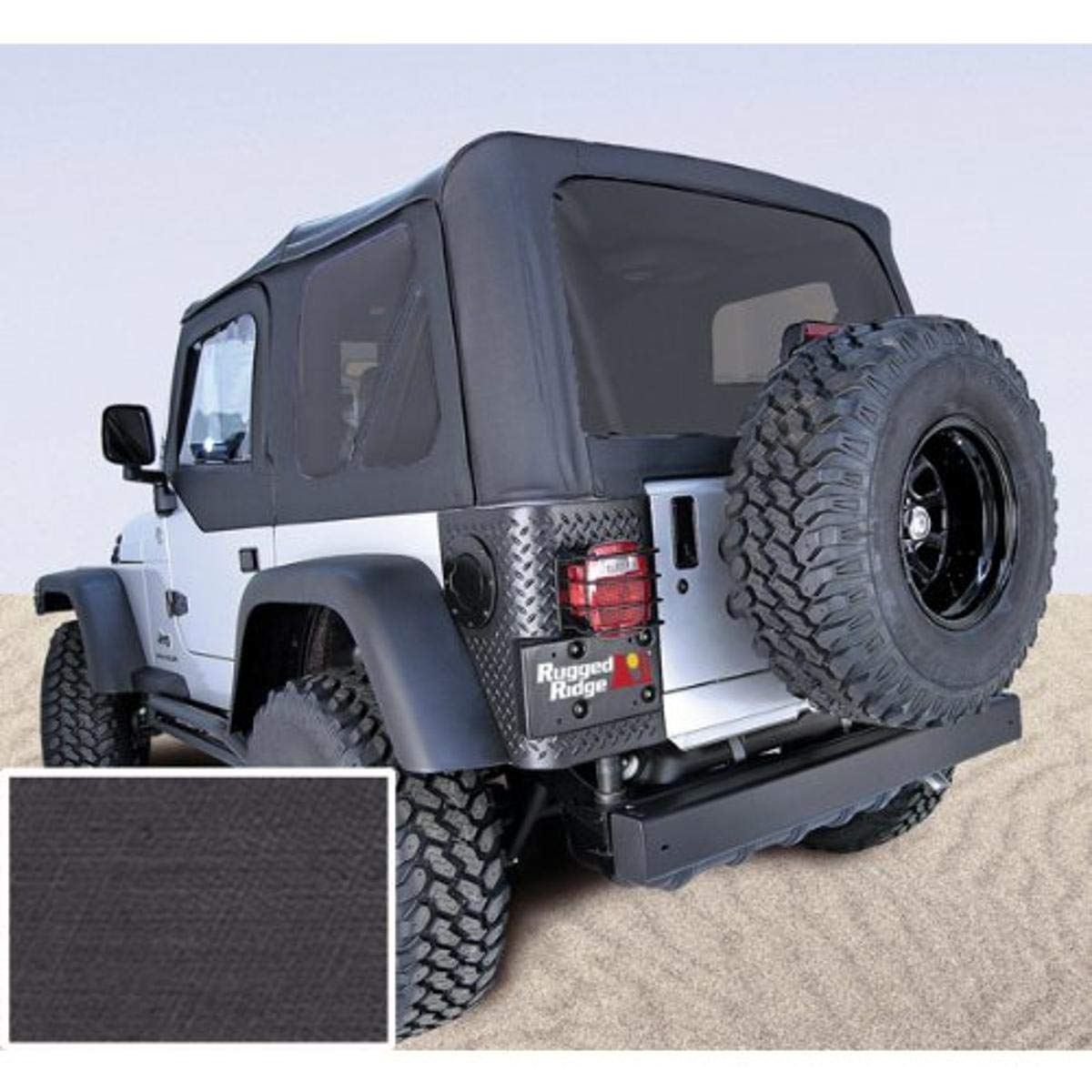 Rugged Ridge 13706.15 Soft Top Black Tinted Windows 97-02 Jeep Wrangler TJ