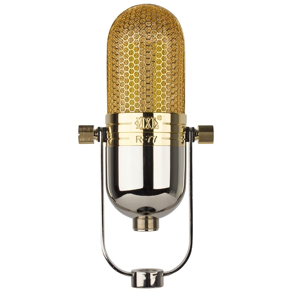 MXL R77 Classic Ribbon Microphone with Mogami XLR Cable and Desktop Mic Stand by MXL