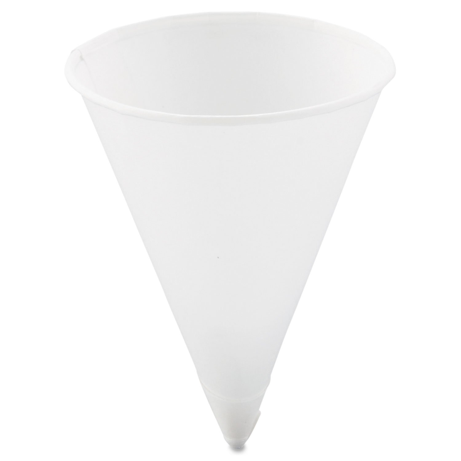 Solo Cups 4R2050 Cone Water Cups Paper 4oz Rolled Rim White 200/Bag 25 Bags/Carton