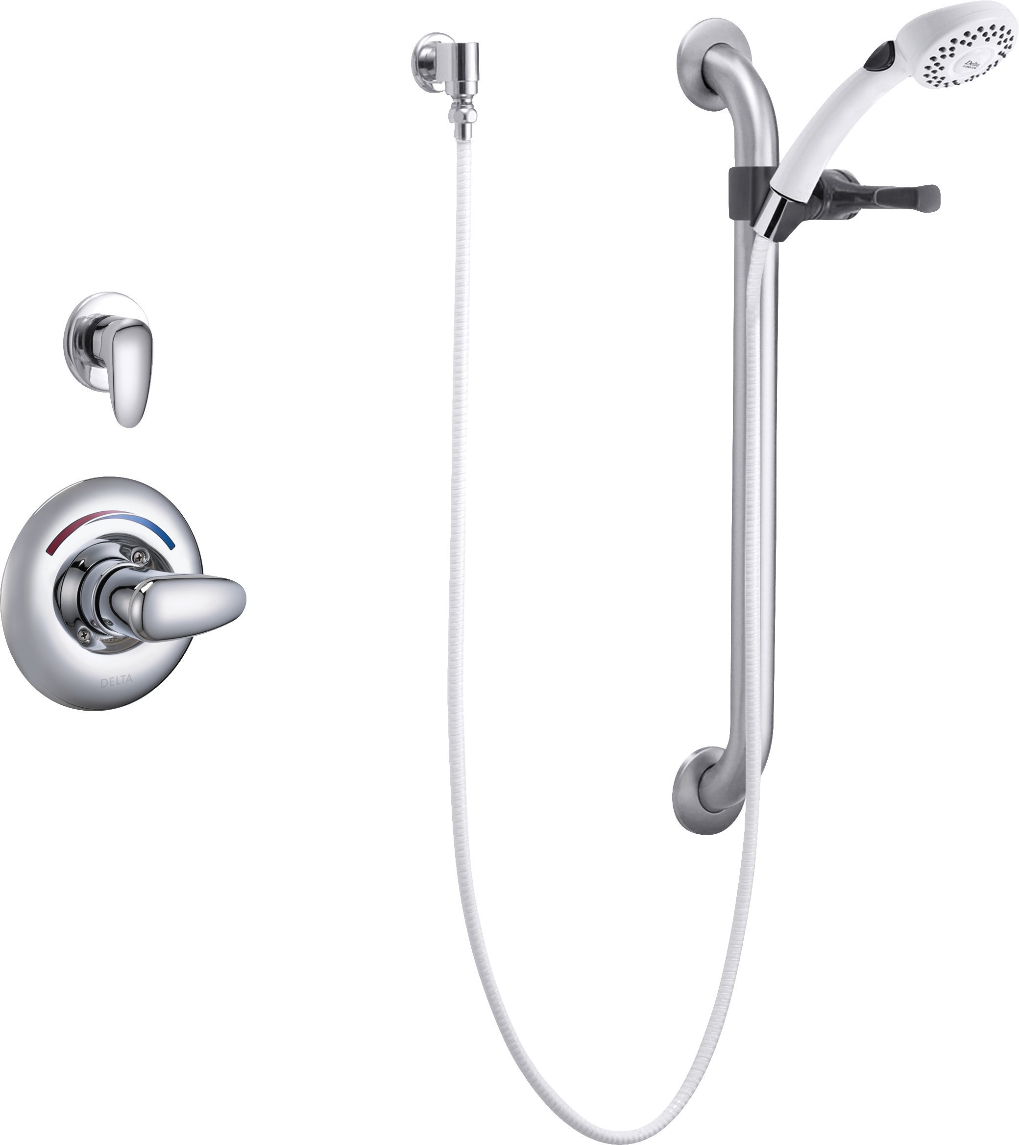 Delta Faucet T13H302 クラシック ユニバーサル デュアルシャワートリム 切替弁 ハンドシャワー グラブ..