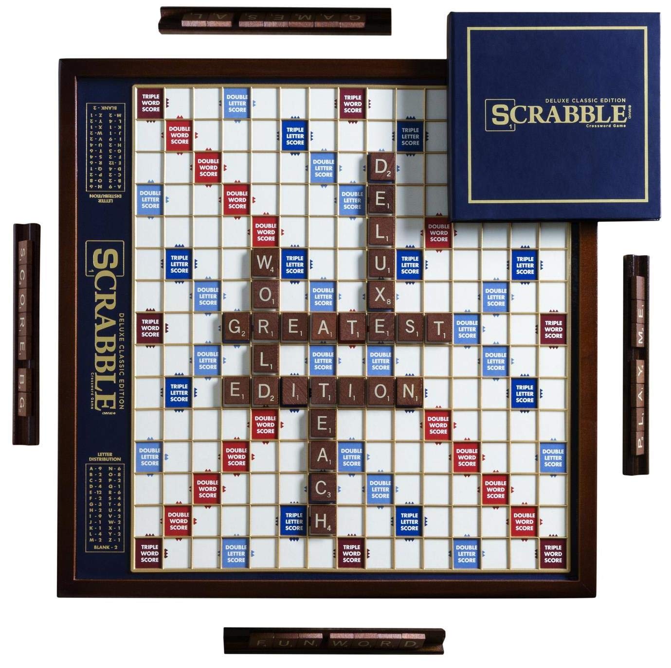 Hewlett Packard - [ウィニングソリューション]Winning Solutions Scrabble Deluxe Wooden Edition with Rotating Game Board WS20810 [並行輸入品]