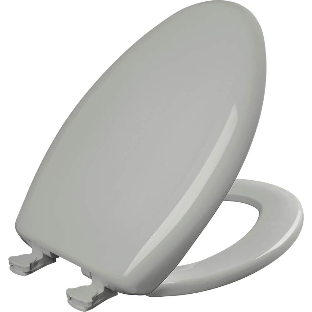 Bemis 1200SLOWT 062 Slow Close Sta-Tite Elongated Closed Front Toilet Seat Ice Grey by Bemis