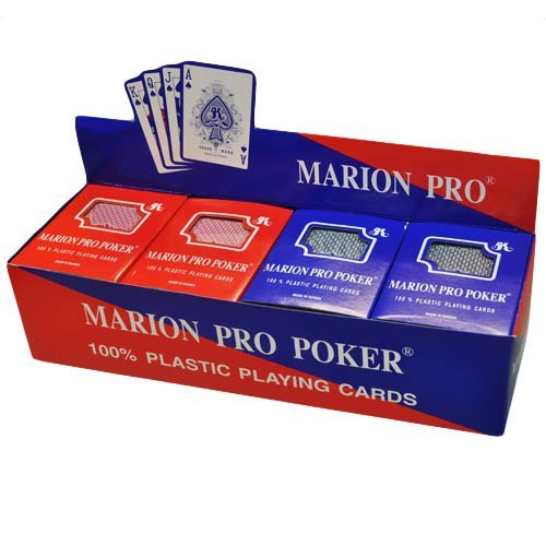 樂天商城 - Box of 12 decks of 100% Plastic Marion Pro Poker Playing Cards - Regular index