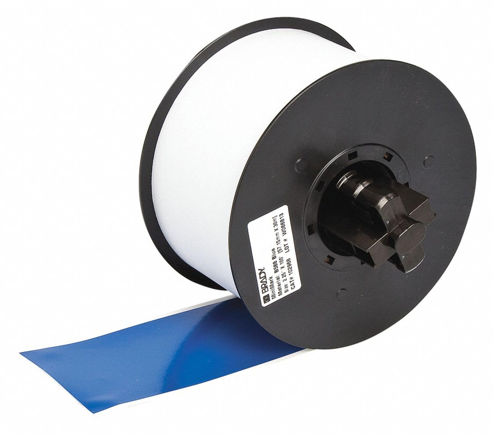 Brady 113209 MiniMark 100' Length x 2.25 Width B-595 Vinyl Blue Indoor/Outdoor Industrial Label Printer Super Tough Tape by Brady