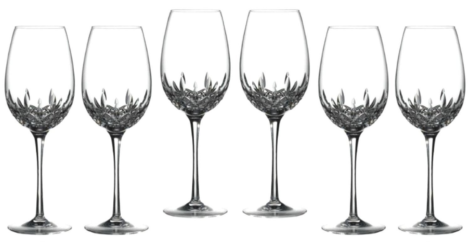 Waterford Crystal Lismore Essence Goblet Glasses Deluxe Gift Box 155590 Set of 6...