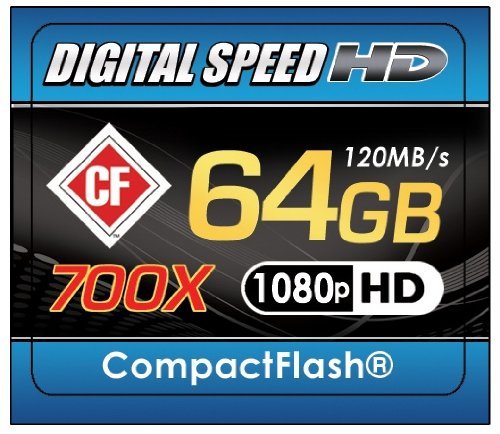 デジタル速度64 GB 700 Xプロフェッショナル高速120 MB / sエラーフリー( CF )メモリカードクラス10