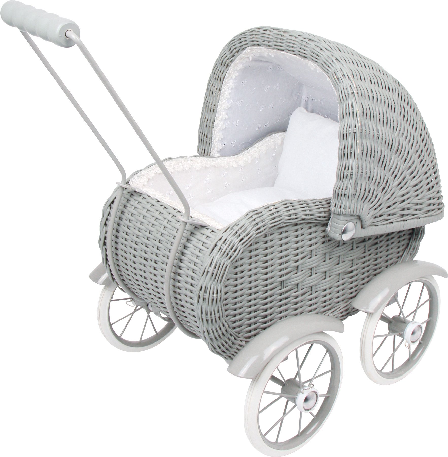 Doll 's Pram Wickerworkグレー