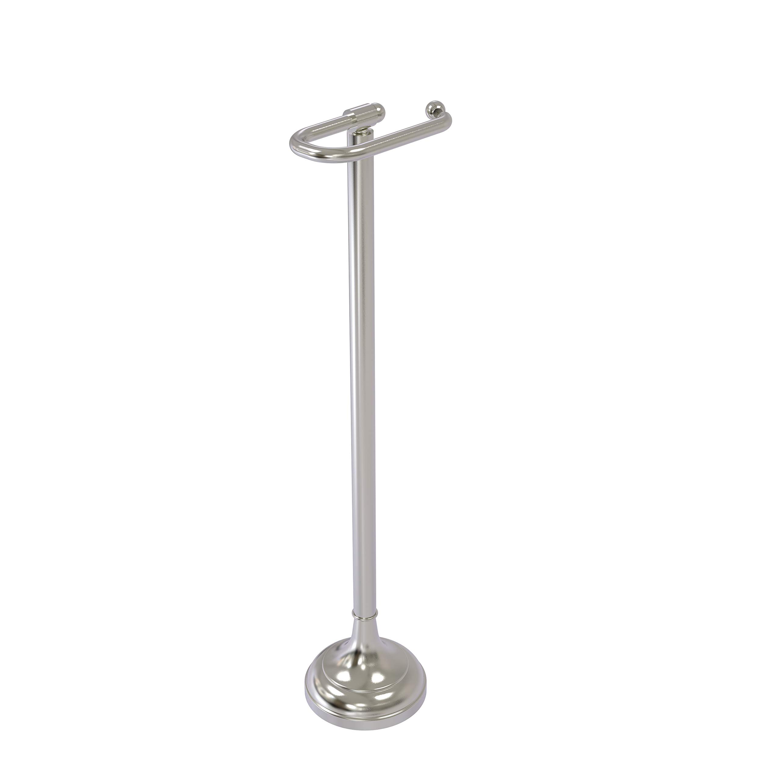 Allied Brass TS-28-SN Free European Style Holder Toilet Tissue Stand Satin Nickel
