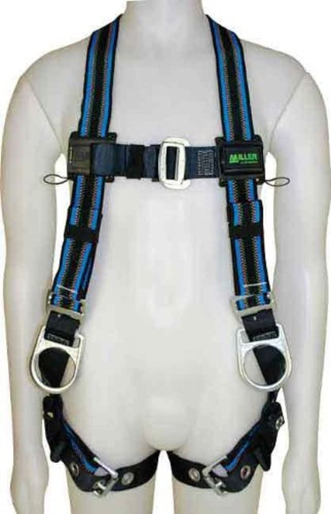 Miller by Honeywell E650D-58/S/MBL DuraFlex 650 Series Full-Body Stretchable Harness with tongue Buckle Legs Straps Small/Medium Blue by Honeywell
