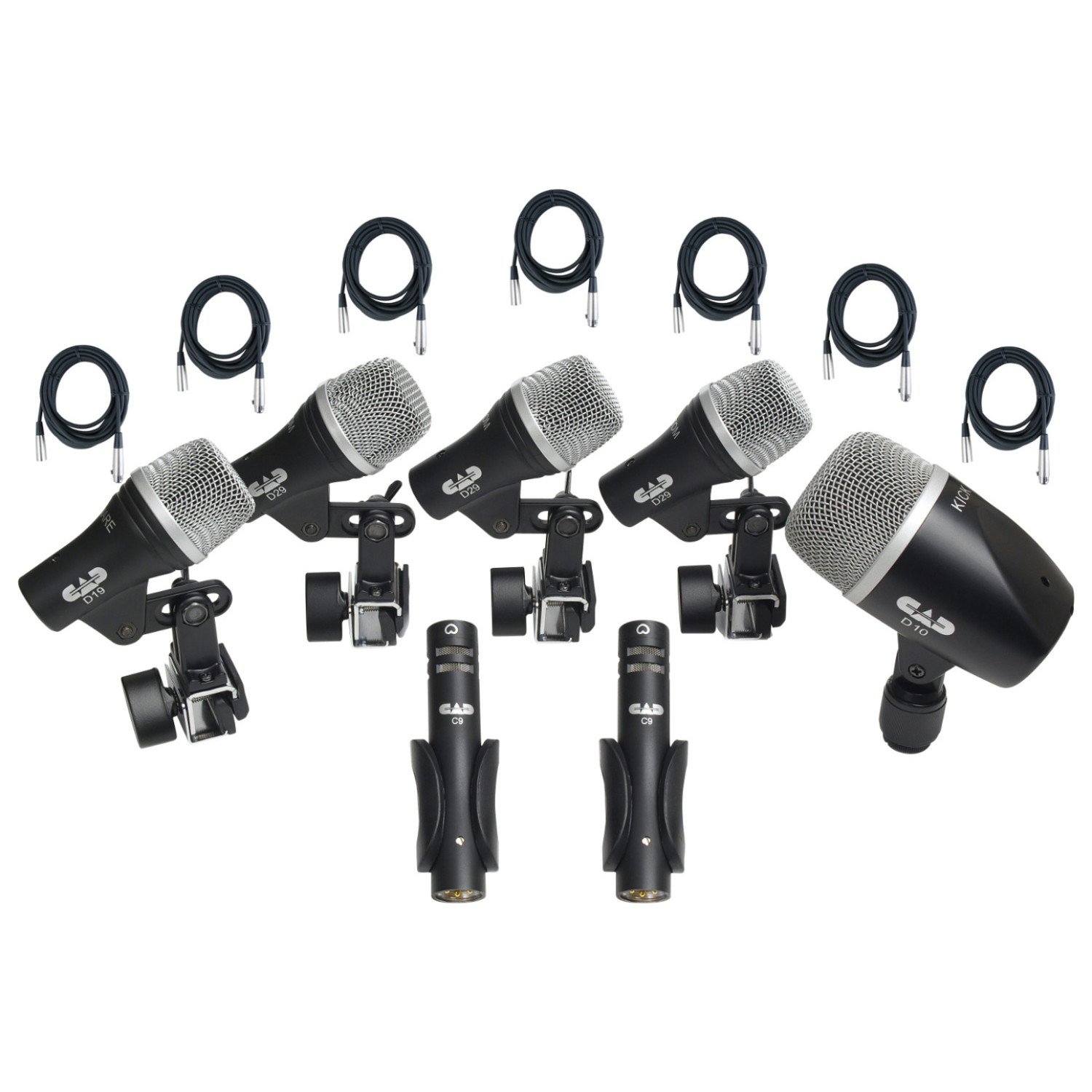 CAD Stage7 ドラムマイクパック 20フィートXLRケーブル7本付き