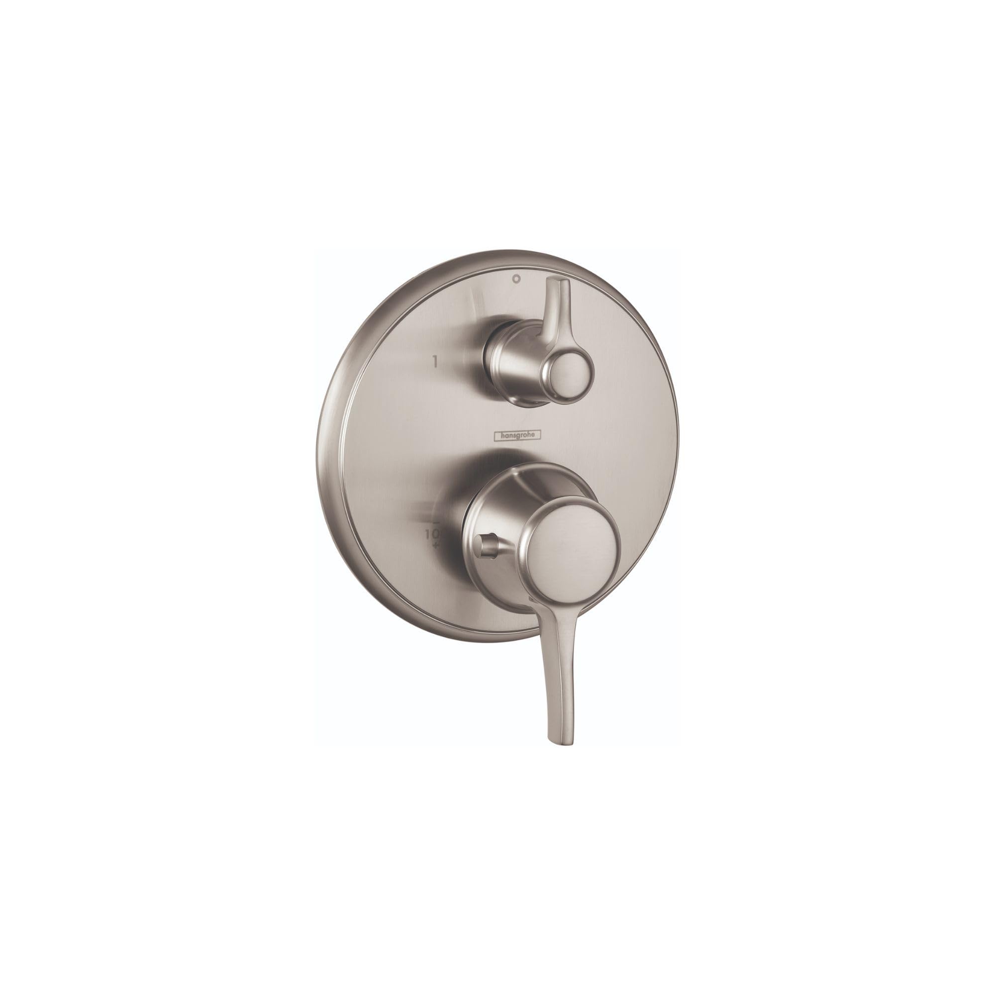 (Brushed Nickel) - Hansgrohe 15753821 Metris C Thermostatic Trim with Volume Control and Diverter Brushed Nickel