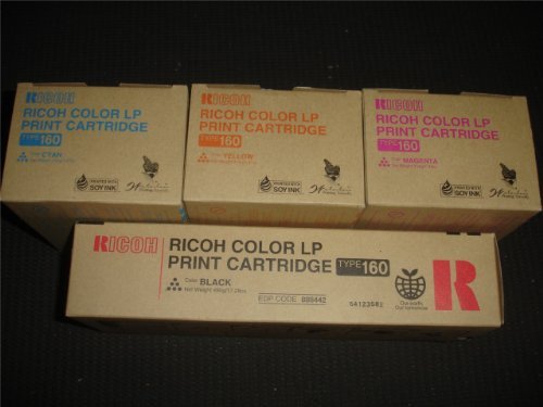 RICOH - Ricoh Type 160 Aficio CL7200 CL7300; Savin CLP128 CLP135; Gestetner C7528n C7535hdn 888442 888443 888444 888445 CYMK Toner Set by Ricoh