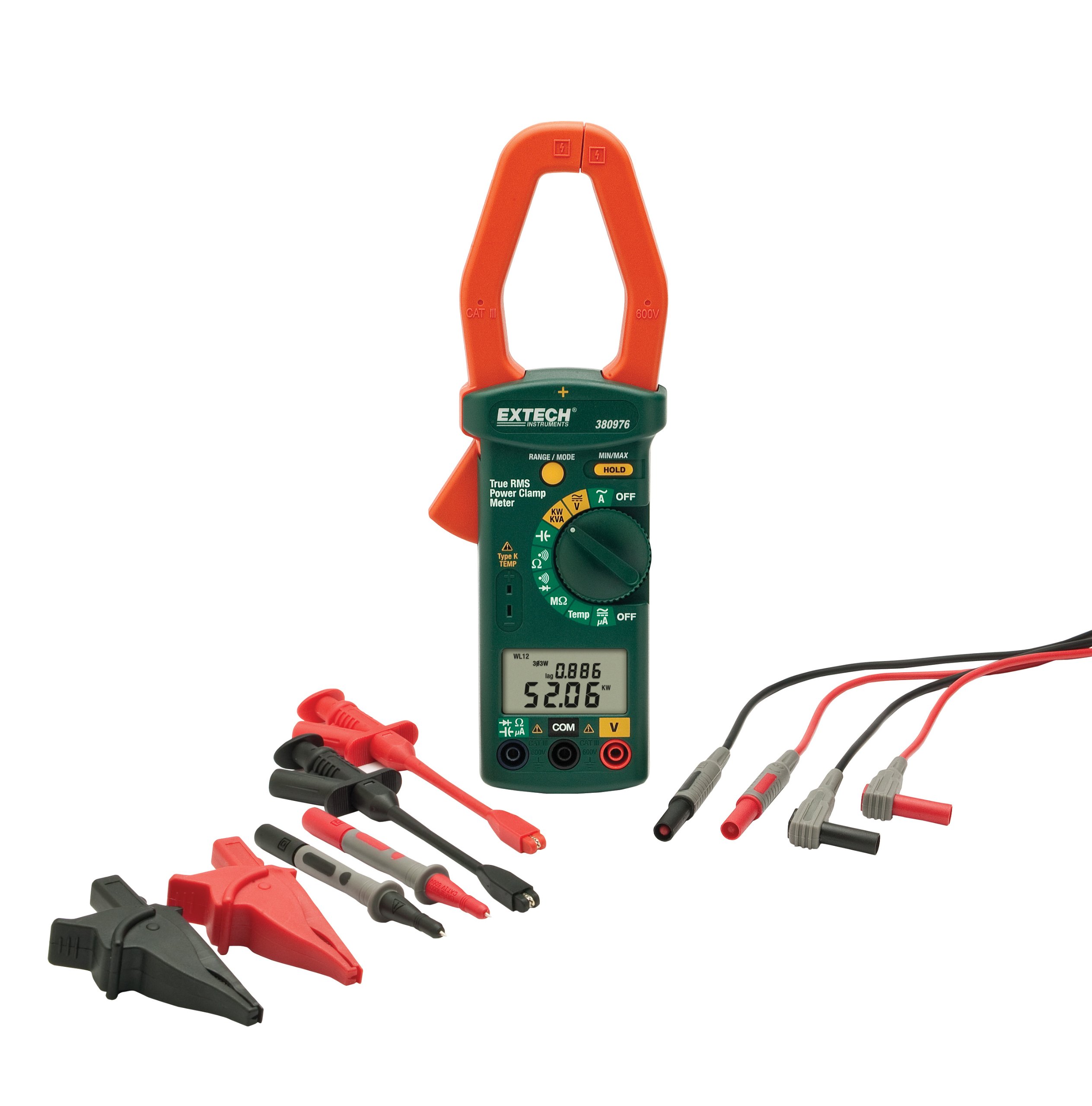 Extech 380976-K Cativ-600-volt Test Leads HVAC Clamp Meter by FLIR Systems [並行輸入品]