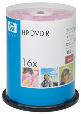 HP dm16100cb 4.7 GB dvd-rs、100-ctスピンドル