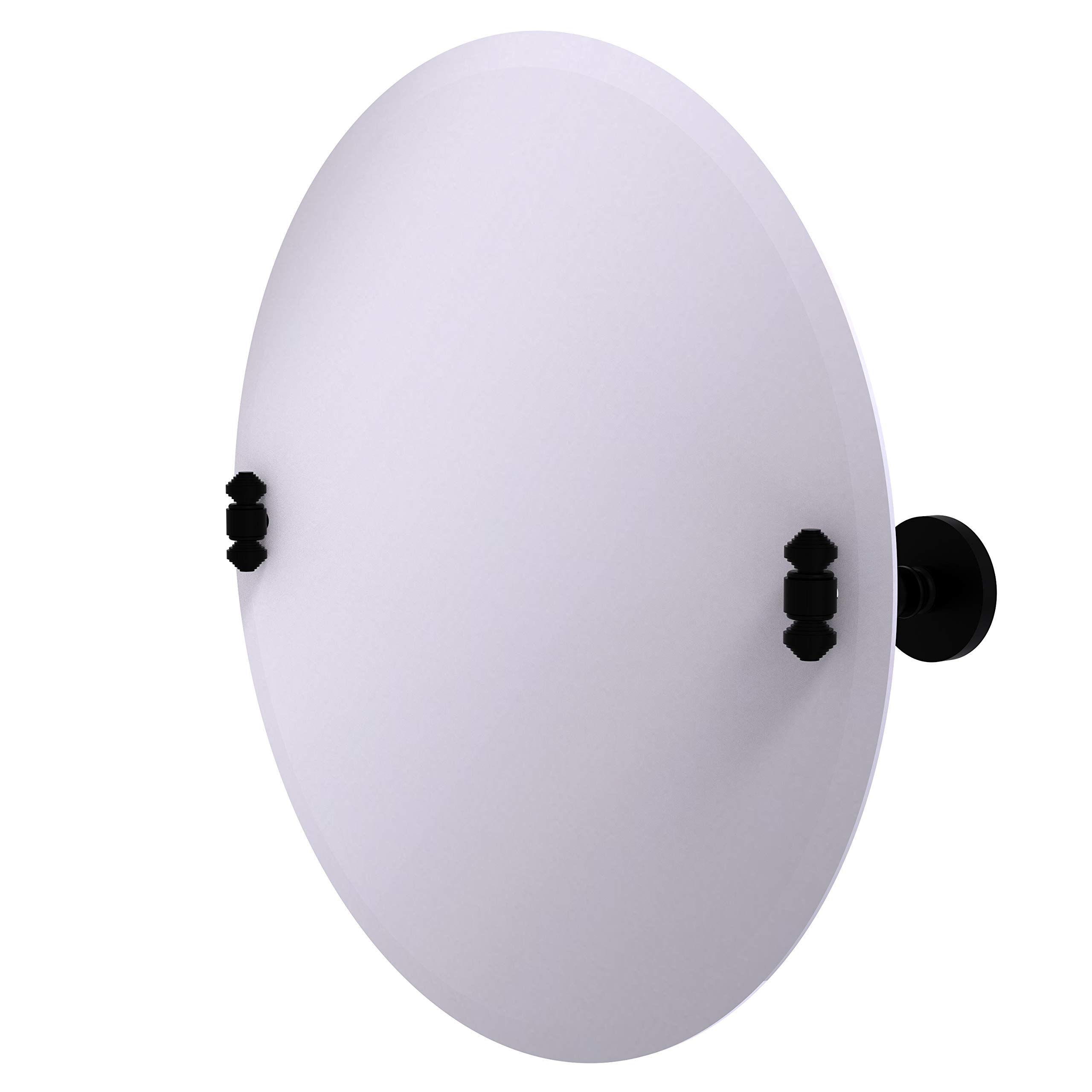 Frameless Round Tilt Mirror with Beveled Edge - SB-90-BKM