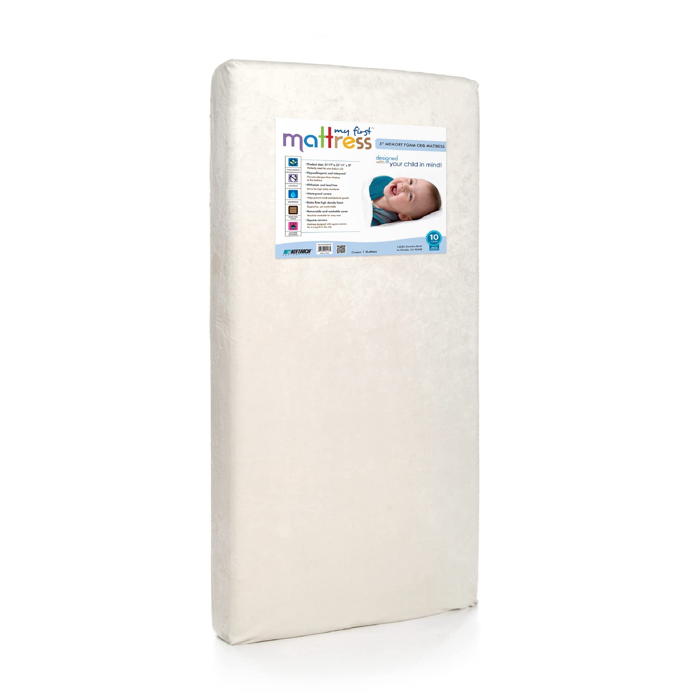 My First Mattress Memory Foam Crib Mattress with Waterproof Cover by My First Mattress 並行輸入品