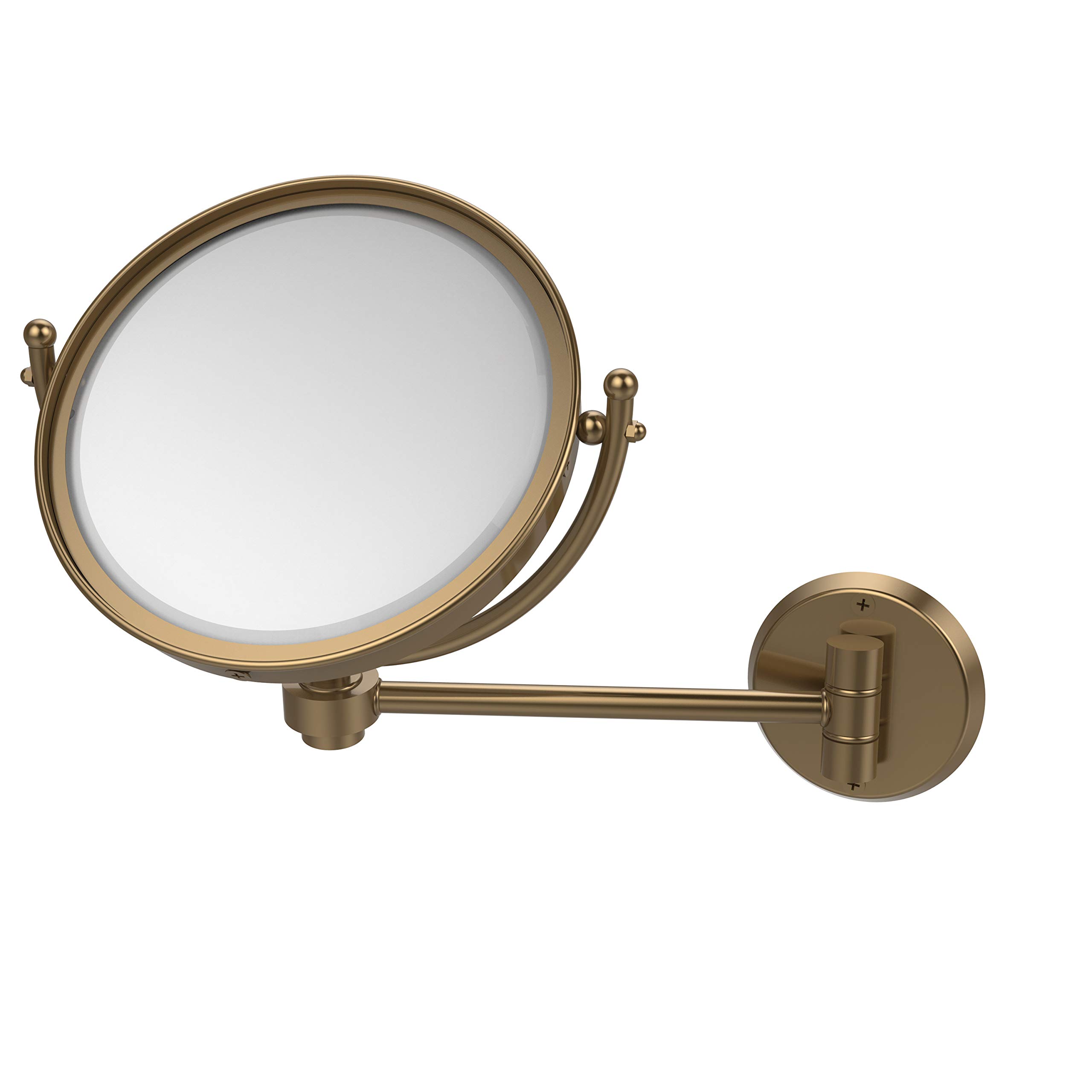 樂天商城 - Allied Brass WM-5/2X 8 Inch Wall Mounted 2X Magnification Make-Up Mirror Brushed Bronze