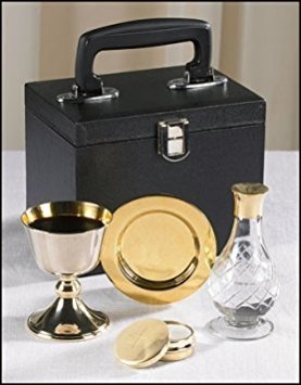 Chalice Paten Pyx Holy水ボトル携帯ケースMinister Travelingマスキット