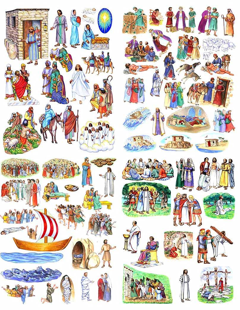 樂天商城 - Story & Life of Jesus 13 Bible Stories Felt Figures for Flannel Board- Precut & Ready to Use!