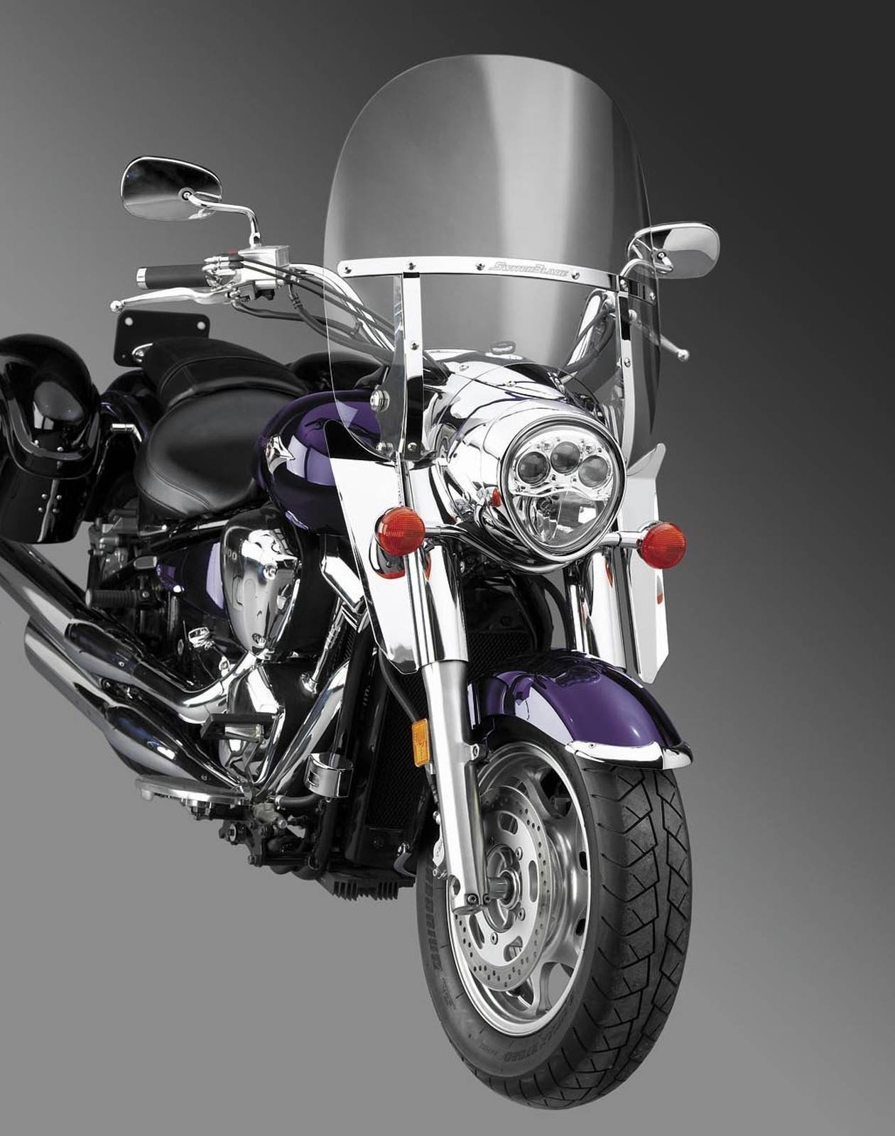 National Cycle n21123 Switchblade 2-up Clear Windshield for Suzuki c50 / vl800