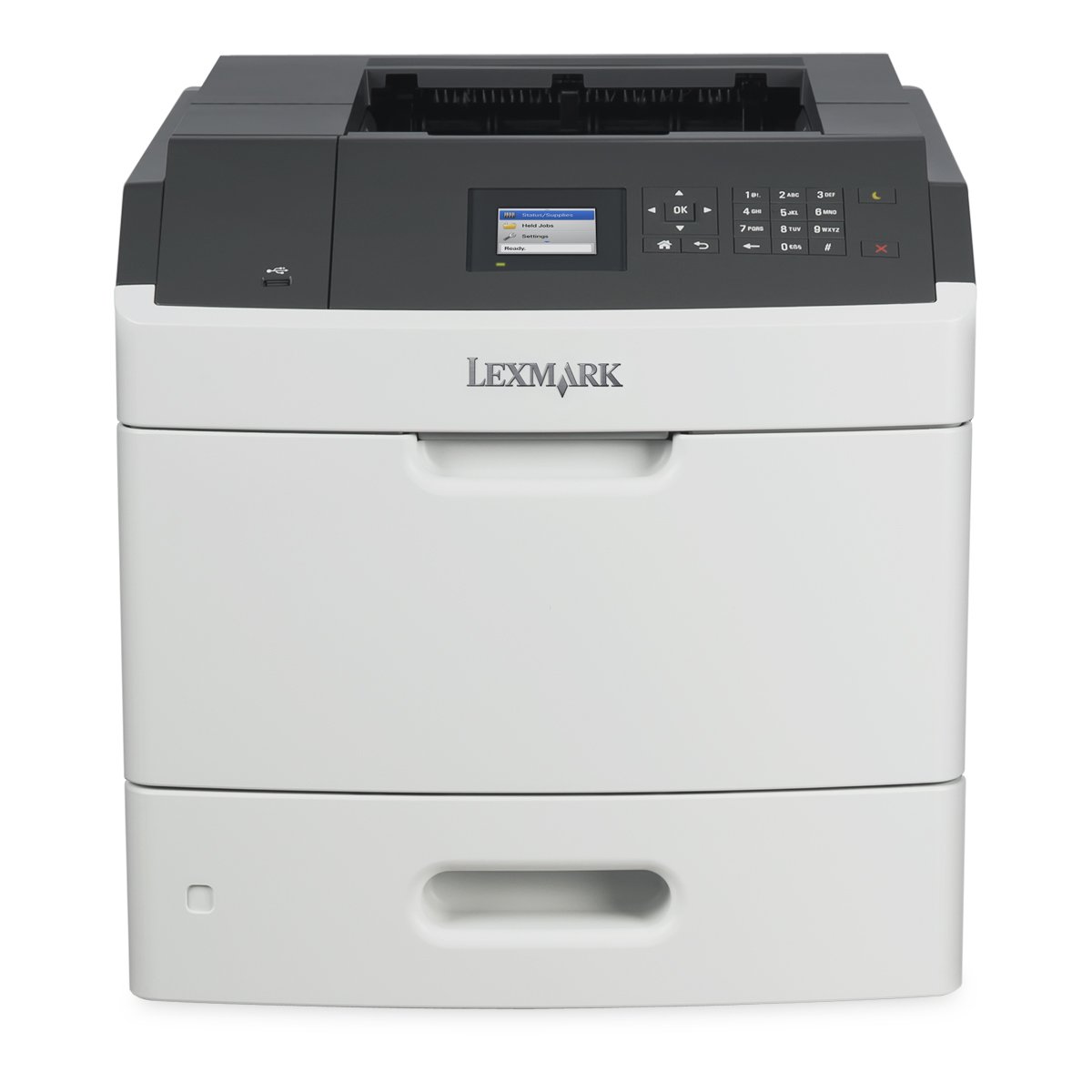 Lexmark MS810n - Printer - monochrome - laser - A4/Legal - 1200 x 1200 dpi - up to 55 ppm - capacity: 650 sheets - USB Gigabit LAN USB host