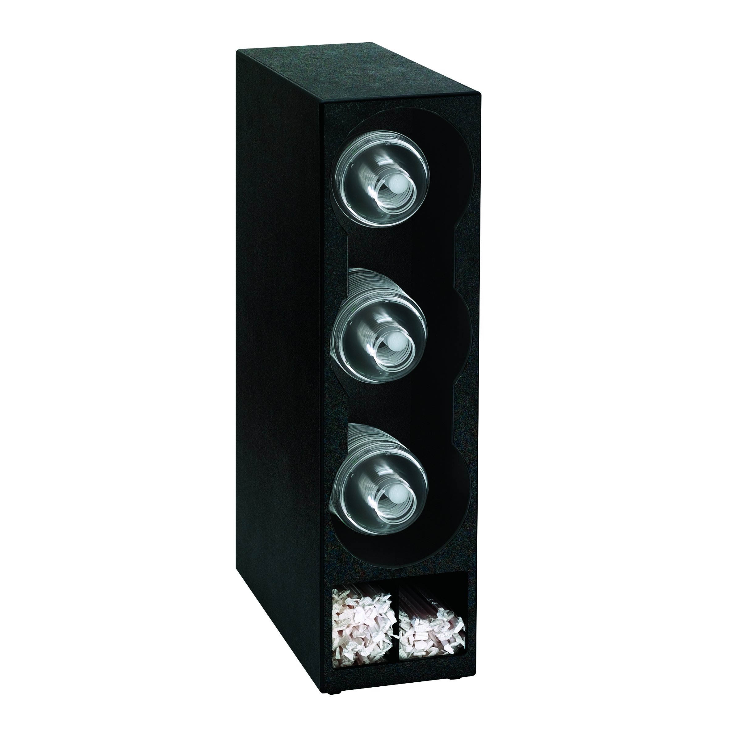 DISPENSE-RITE TLO-DL-3BT 3セクション カウンタートップ 垂直ドーム蓋とストローオーガナイザー
