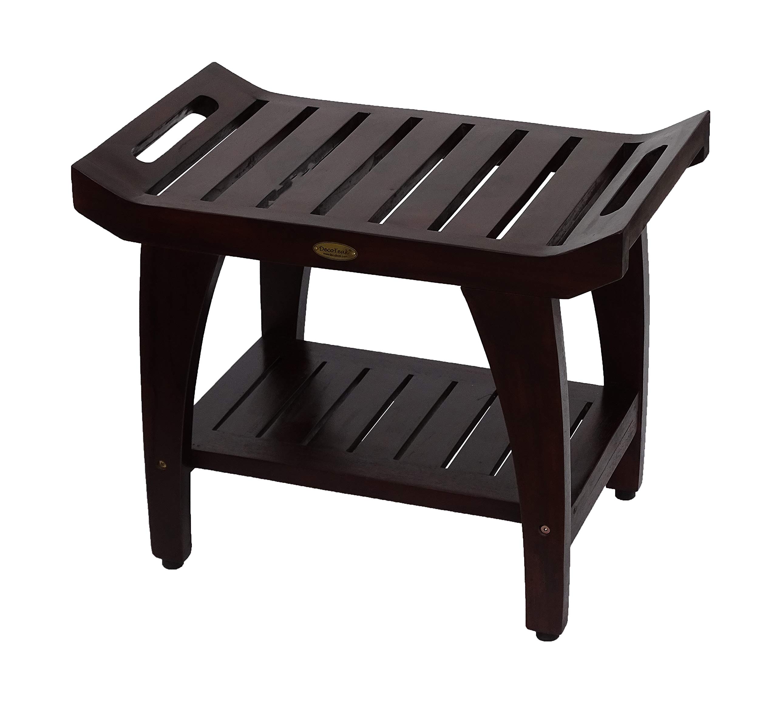 Decoteak トランクイリティ シャワーベンチ 長さ24インチ ブラウン
