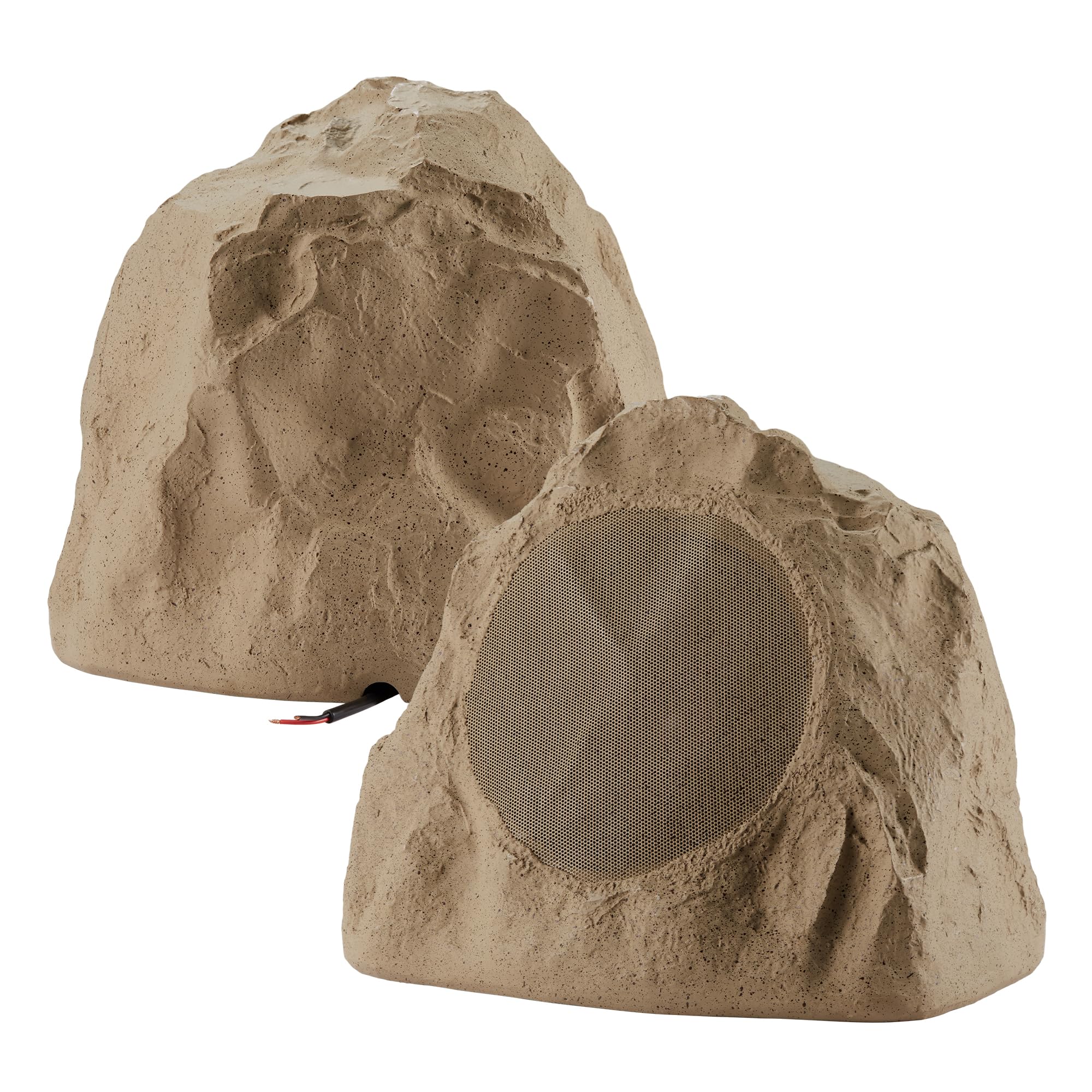 Theater Solutions 2R8S Outdoor Rock Speakers (Sandstone) by Theater Solutions