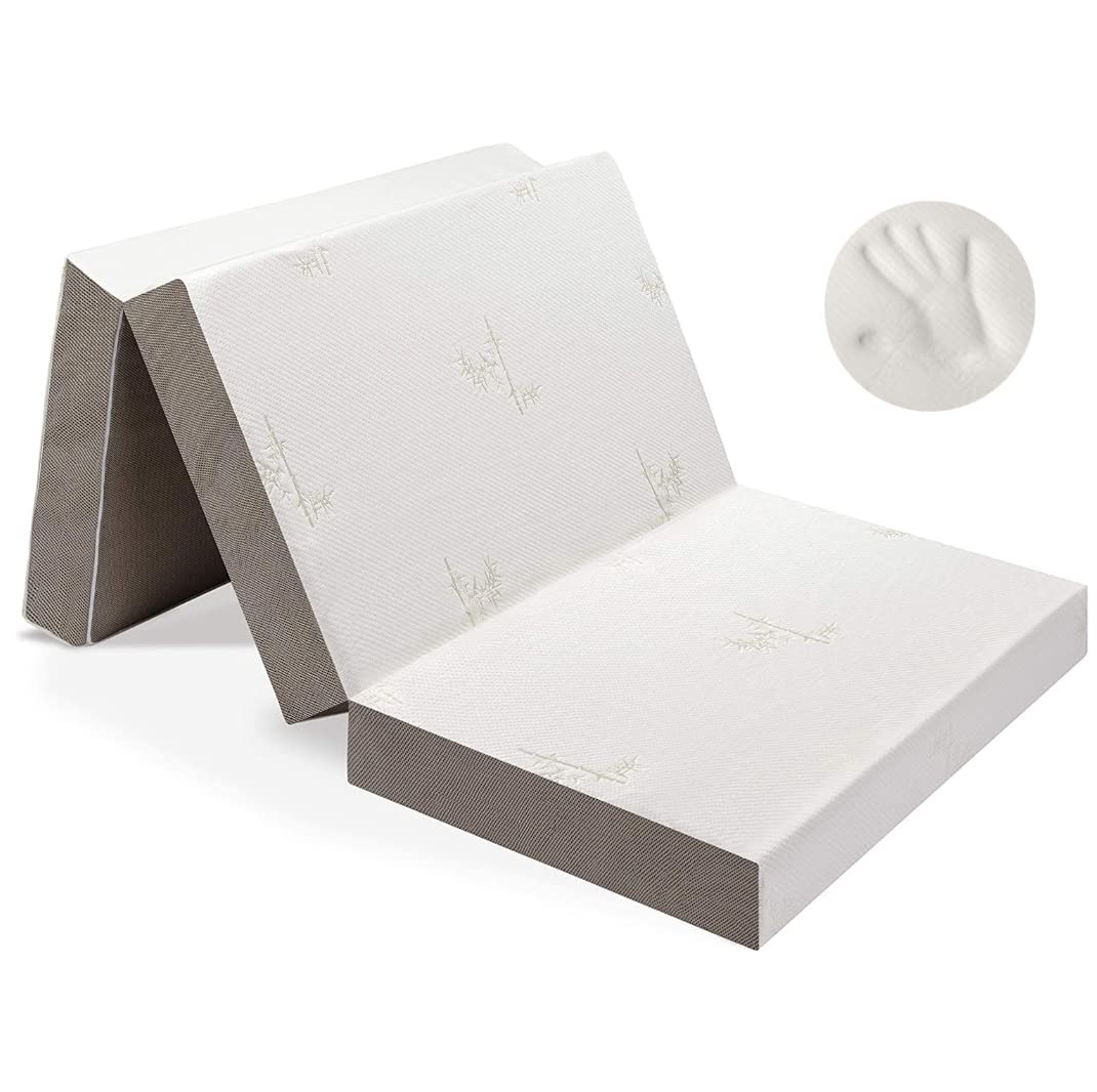 Milliard 6-Inch Memory Foam Tri-fold Mattress with Ultra Soft Removable Cover with Non-Slip Bottom(並行輸入品) (Twin)