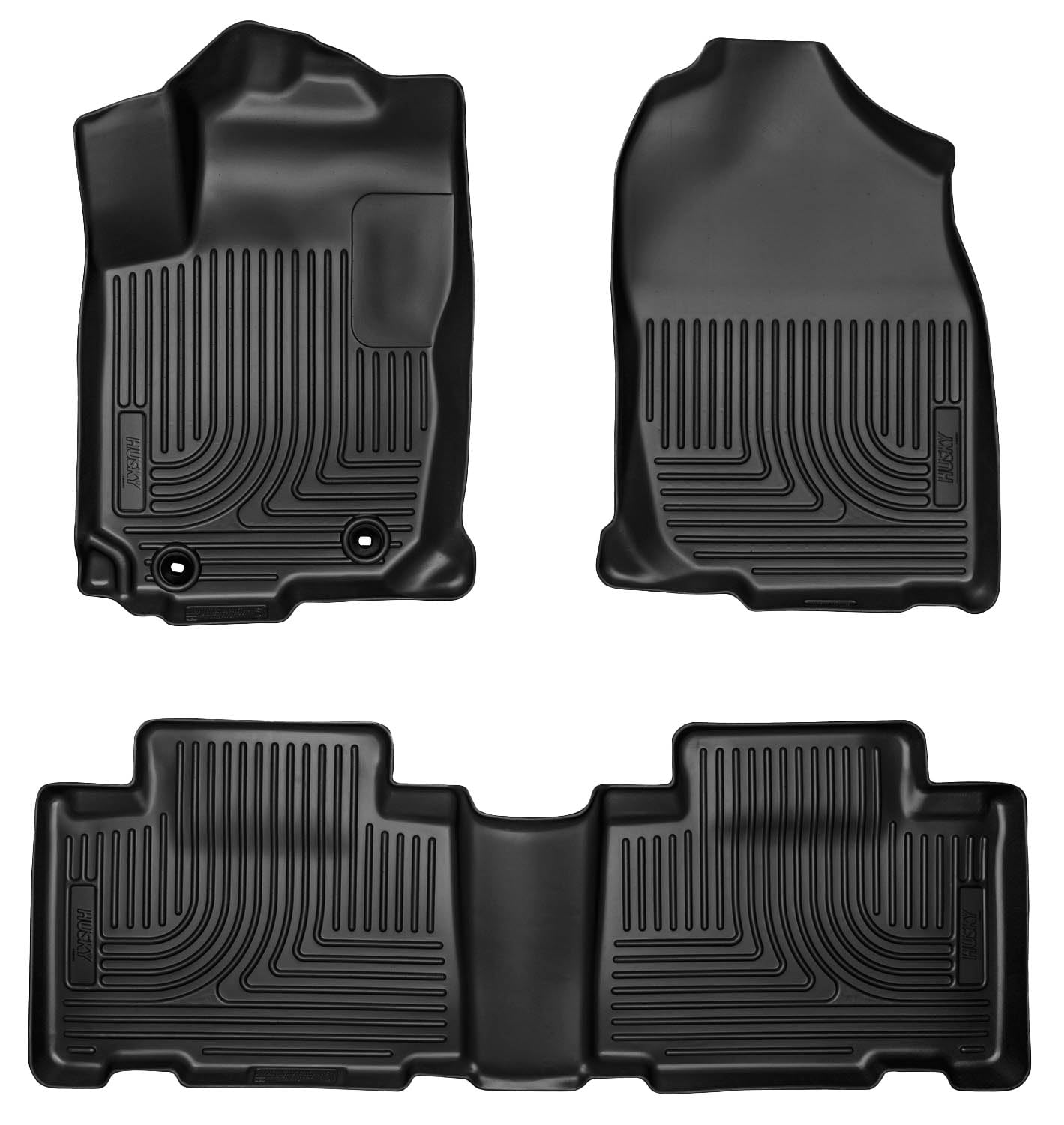 Husky Liners 98971 WeatherBeater ブラック 前席および第2列席のフロアライナー (右ハンドル車との互..