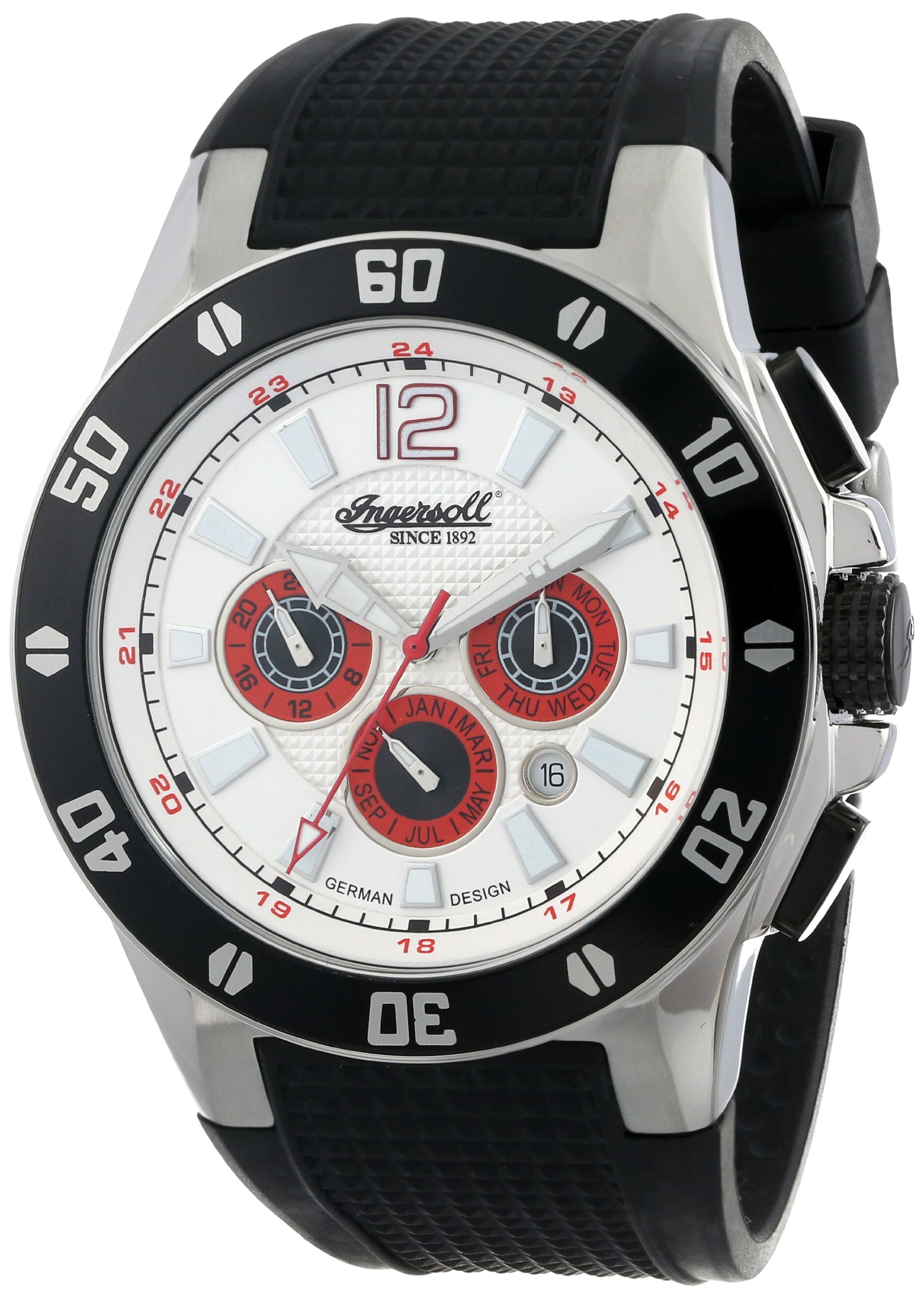 Ingersoll Men 's in3221wh Brazos Analog Display Automatic Self Wind Black Watch