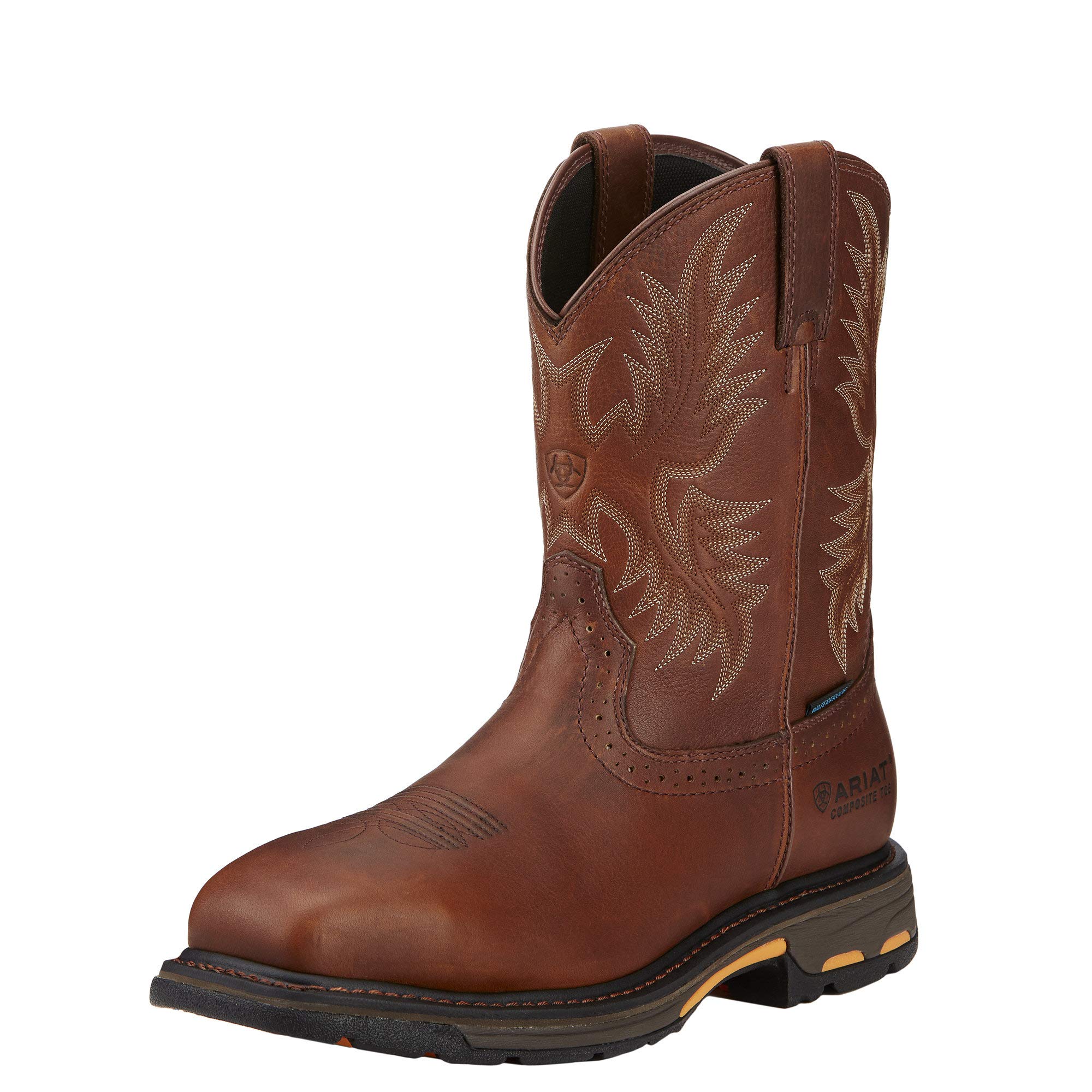 ARIAT メンズ ワークホッグ ワイドスクエアトゥ CSA 防水 合成トウ ワークブーツ US サイズ: 12 カラー: ブラウン