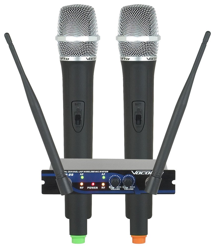 Dual Channel UHF Wireless Mic System Frequency Sets: M N by VocoPro