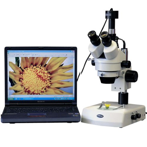 AmScope デュアルハロゲンライト+ 10MPカメラ付3.5X-90Xステレオズーム顕微鏡