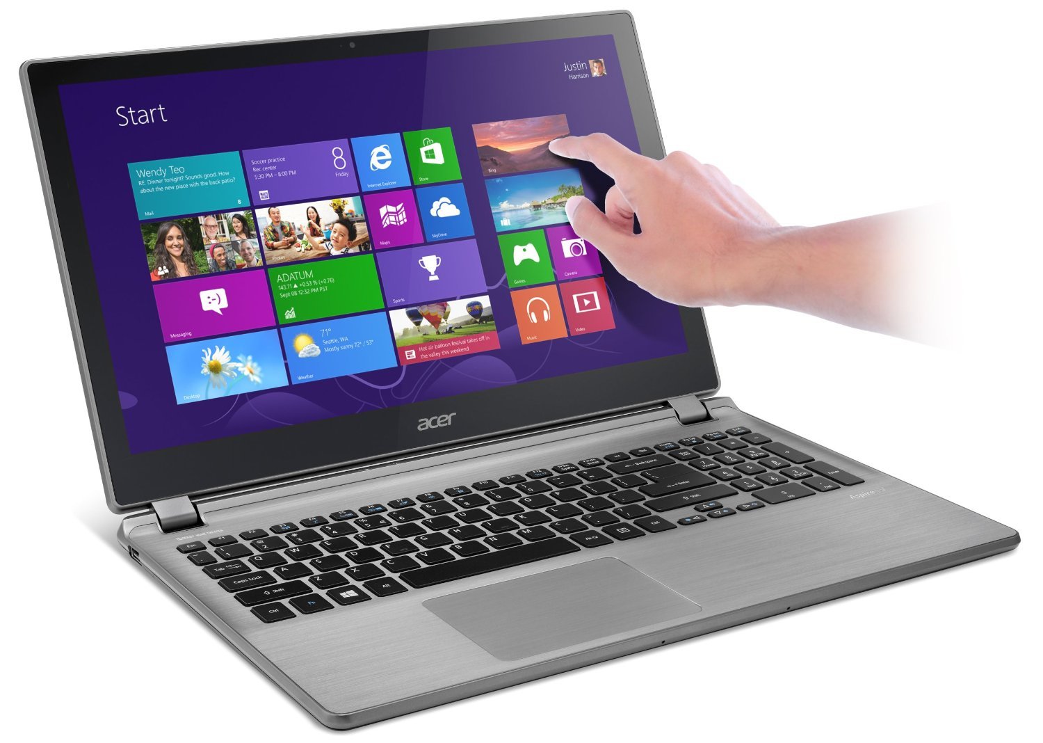 Acer 15.6 Aspire Win8 Touch Laptop i5-3337U 1.8G