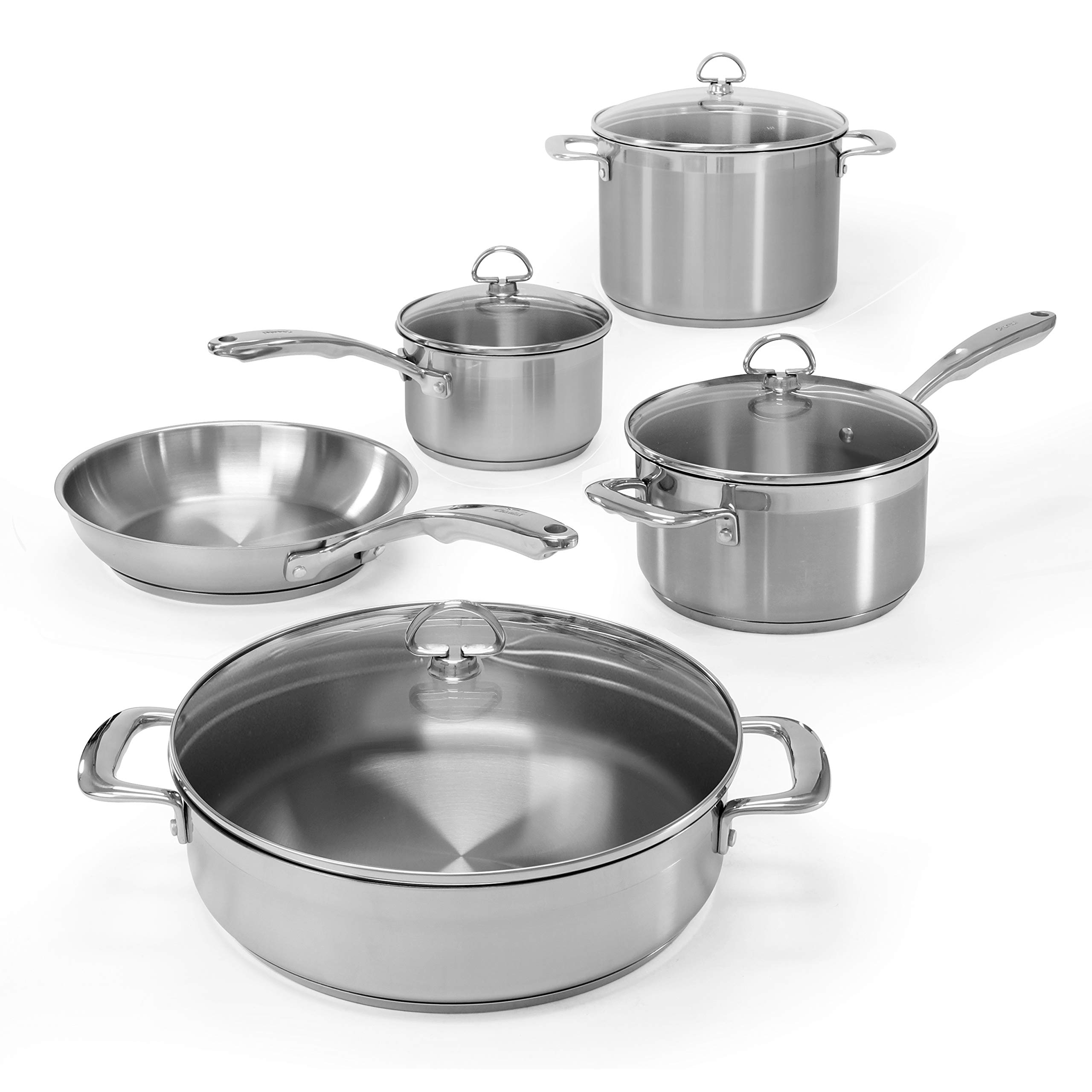 Chantal SLIN-9 Induction 21 Steel 9 Piece Cookware Set by Chantal