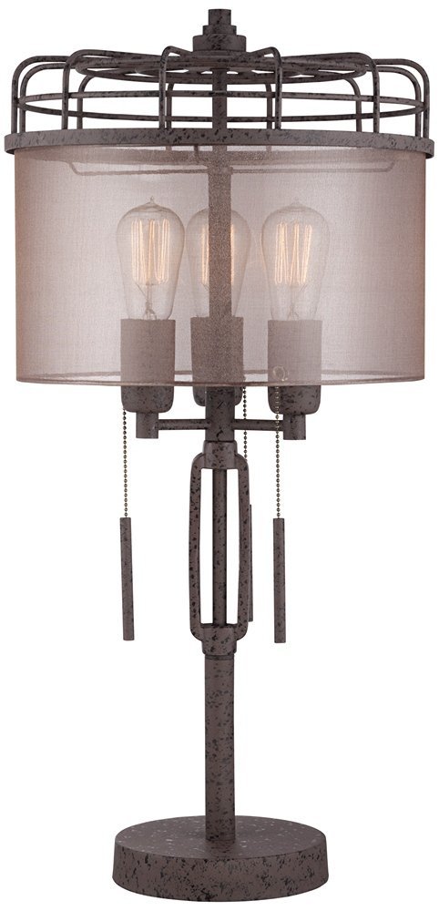 ロックArbor Industrialケージメタルテーブルランプ