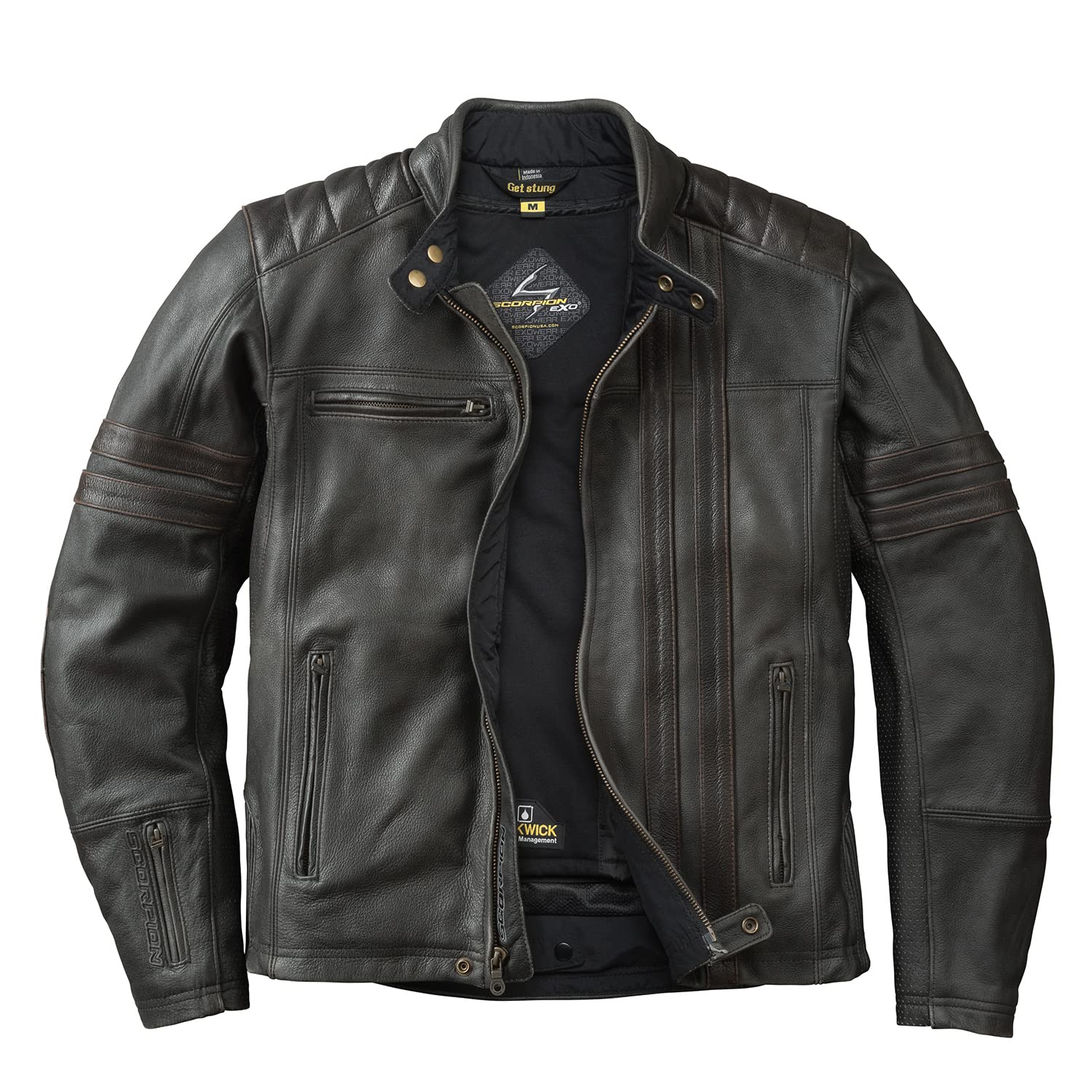ScorpionExo 1909 メンズ レザー オートバイ用ジャケット L ブラウン 12603-5